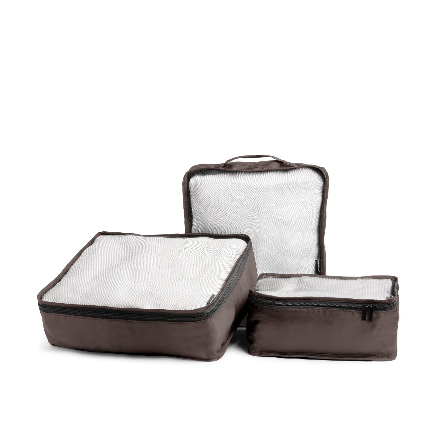 Brookstone Packing Cubes - 6 Piece Compression Packing Cubes for Travel - Tear Resistant Travel Essentials Bag Organizer Set, Velvet Brown