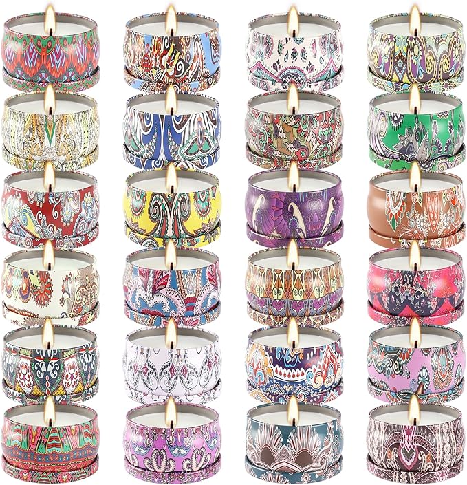 24 Pack Scented Candles Gift Set for Women, 2.5 oz Aromatherapy Candle Gift Sets for Mom,Soy Candle Set for Mother, Women, Friends and Coworkers