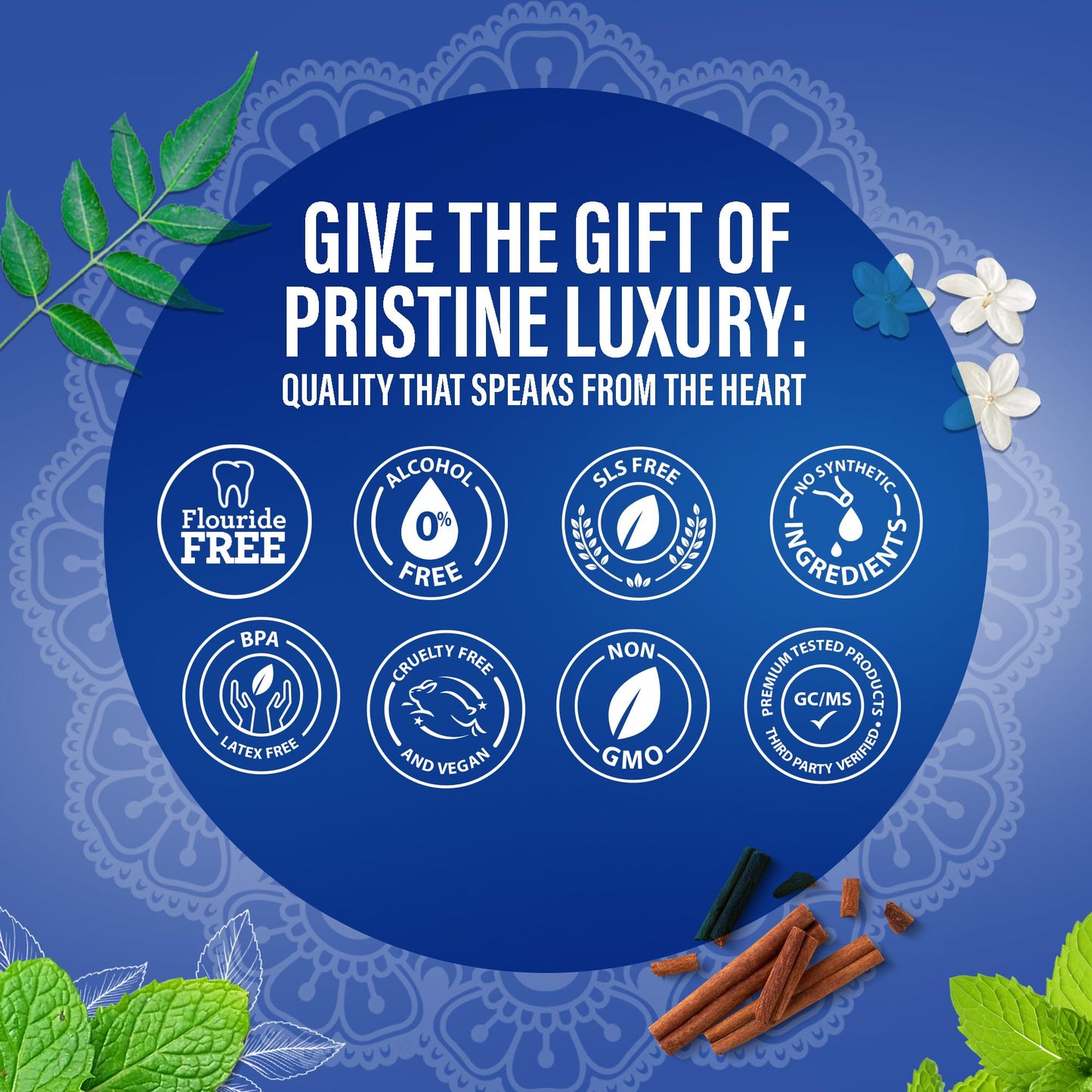 GuruNanda Gum Hygiene Makeover Kit with Ashwagandha & Cocomint (Travel Size) Oil Pulling, Neem Toothpaste, Breath Harmonizer Mouthwash, 2-in-1 Floss Picks & Whitening Toothbrushes