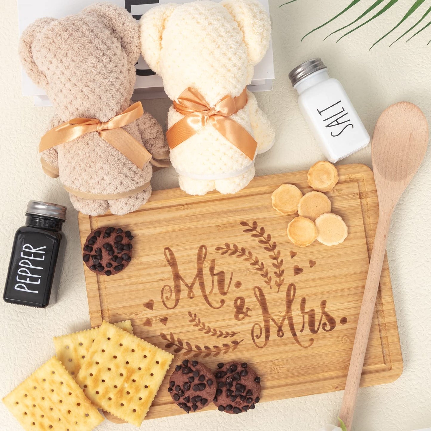 Wedding Gifts for Couple (11 Piece Set), Cool Engagement Baskets for Newlywed, Unique Mr and Mrs Box for Bride and Groom, Bridal Shower Gift for Bride To Be, His and Hers, Just Married