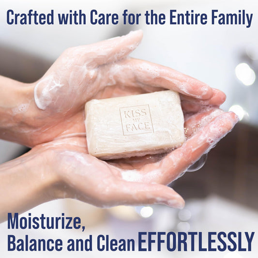 Kiss My Face Effort-Less 3-in-1 Bar Soap - Orange + Thyme - Probiotic Bar Soap for Face, Hair, and Body with Shea Butter - Palm Oil-Free and Cruelty-Free Soap (Orange + Thyme, Pack of 1)