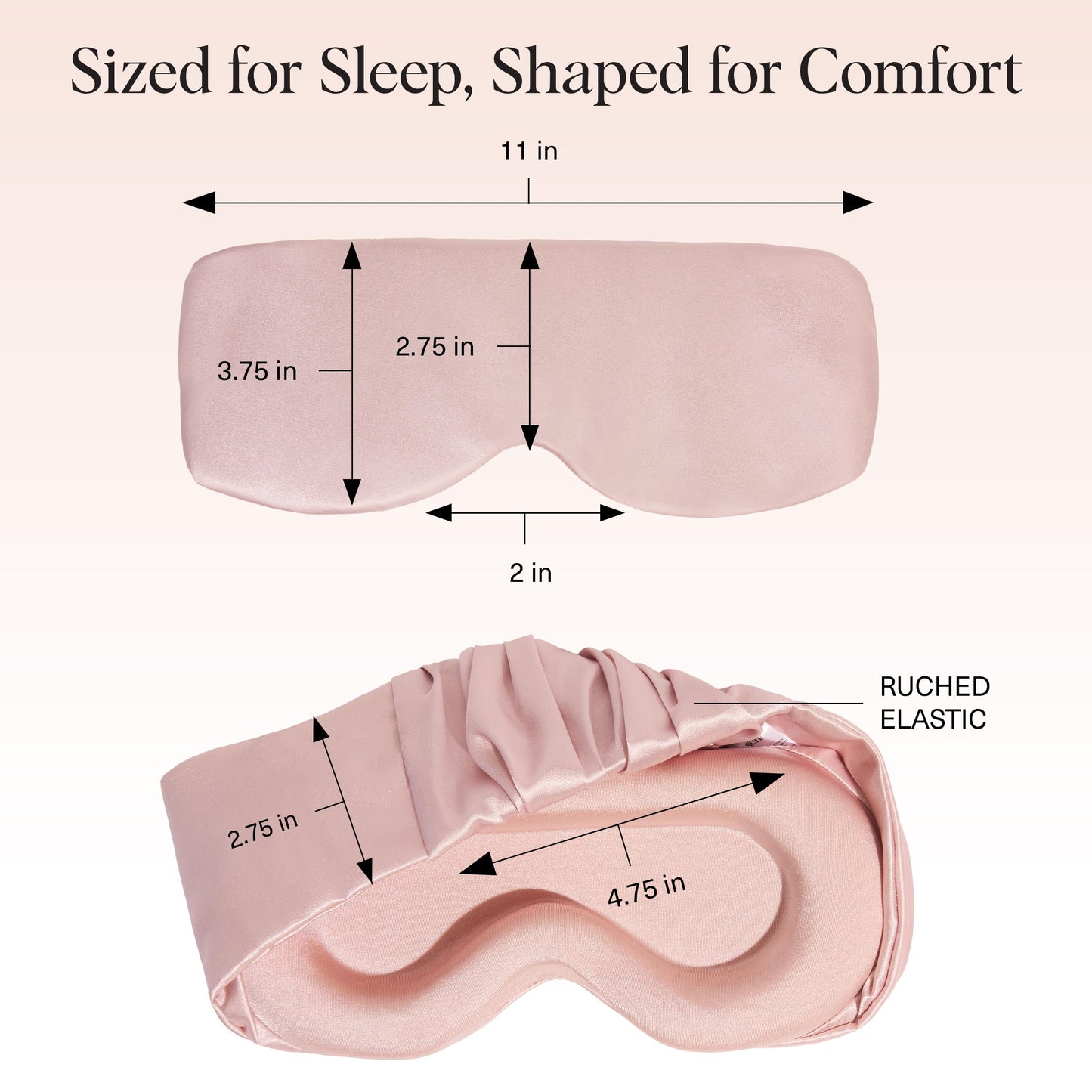 Kitsch Contour Pillow Eye Mask – Softer Than Silk Eye Mask for Sleeping, Blindfold Sleep Masks for Women & Men, No Eye Pressure, Lightweight, Eye Care, Travel Essentials - Blush