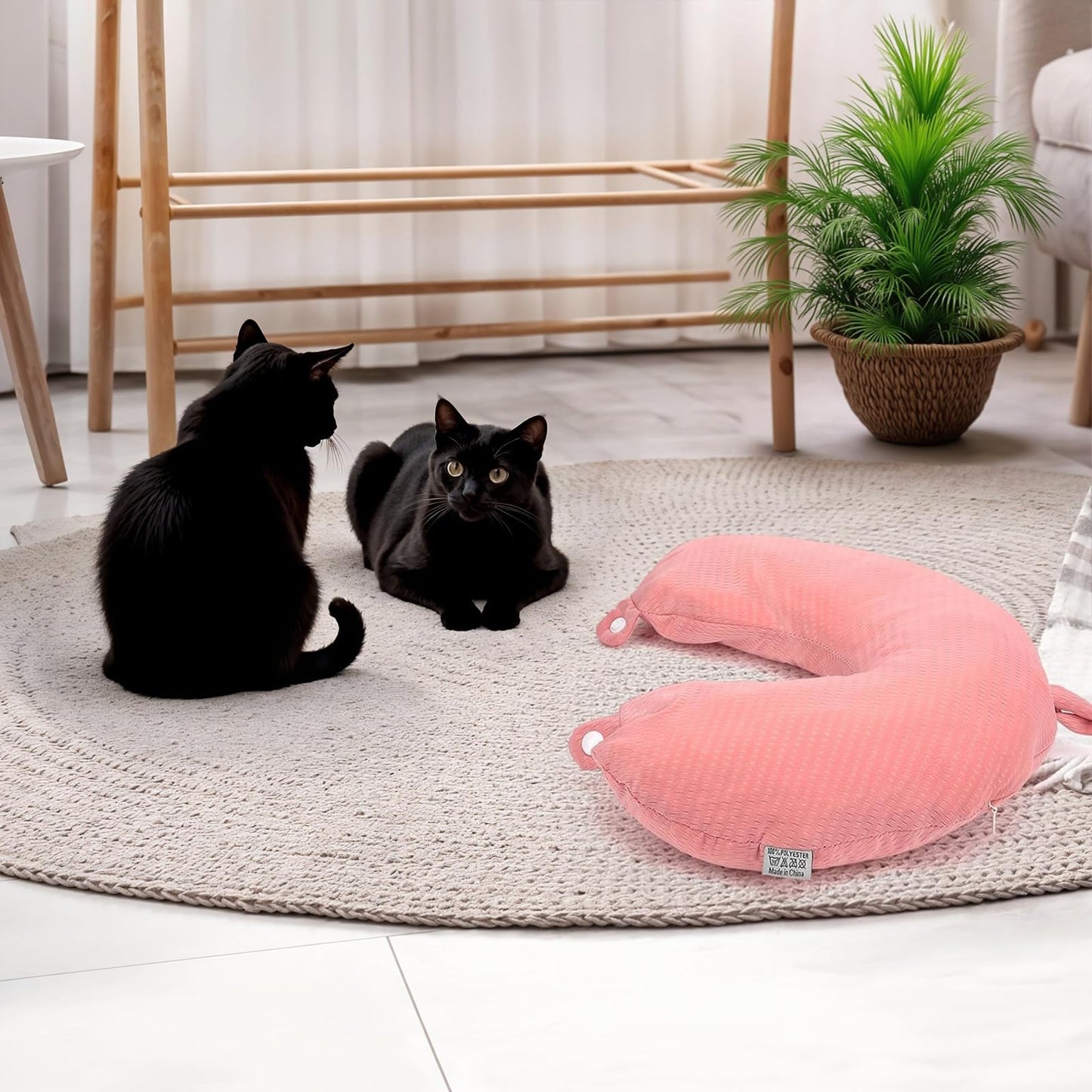 Travel Pillow Cover Neck Pillow Covers With Zipper Travel Pillow Case Replacement Cover Travel U Neck Pillow Case Cover Soft Smooth Neck Pillow Cover Stripe Travel Comfort Travel Accessories(pink)