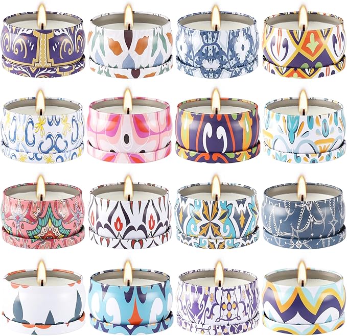 16 Pack Scented Candles Gift Set- Aromatherapy Candle Gifts for Men, Woman-Men Candle Set,Ideal Gift for Travel Home Décor