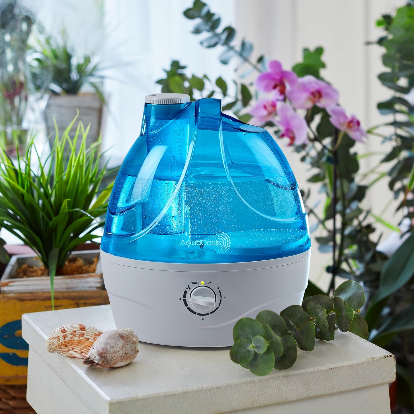 AquaOasisยฎ Cool Mist Humidifier (2.2L Water Tank) Quiet Ultrasonic Humidifiers for Bedroom & Large room - Adjustable -360 Rotation Nozzle, Auto-Shut Off, Humidifiers for Babies Nursery & Whole House