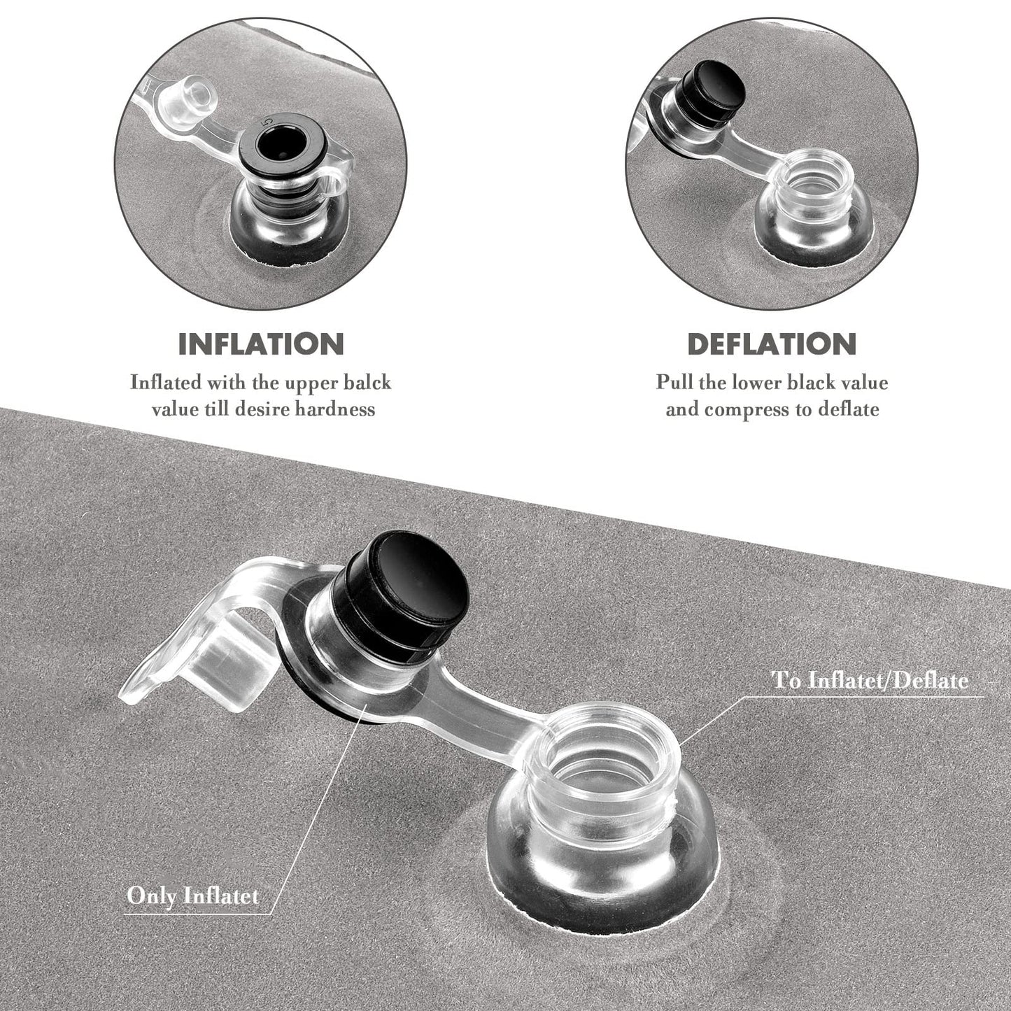 Inflatable Wedge Pillow for Sleeping, Portable Travel Wedge Pillow for Sitting in Bed, Inflatable Wedge Pillows for Travel, Blow Up Under Knee Pillow