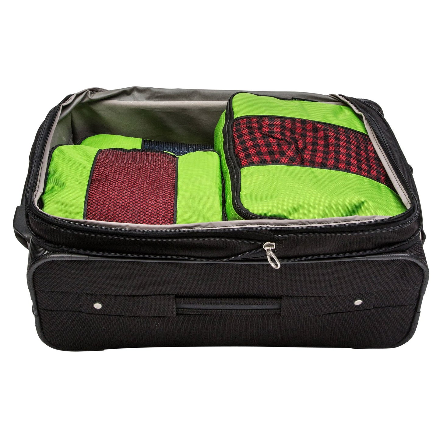 TravelWise Luggage Packing Organization Cubes 5 Pack, Lime, 1 Small, 2 Medium, 2 Large