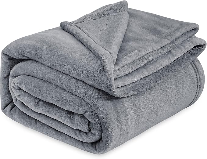 Bedsure GentleSoft Fleece King Size Blankets for Bed Grey - Soft Lightweight Plush Cozy Fuzzy Luxury Warm Winter Blanket Microfiber, Room Home Decor Gifts for Women and Men, 108x90 inches