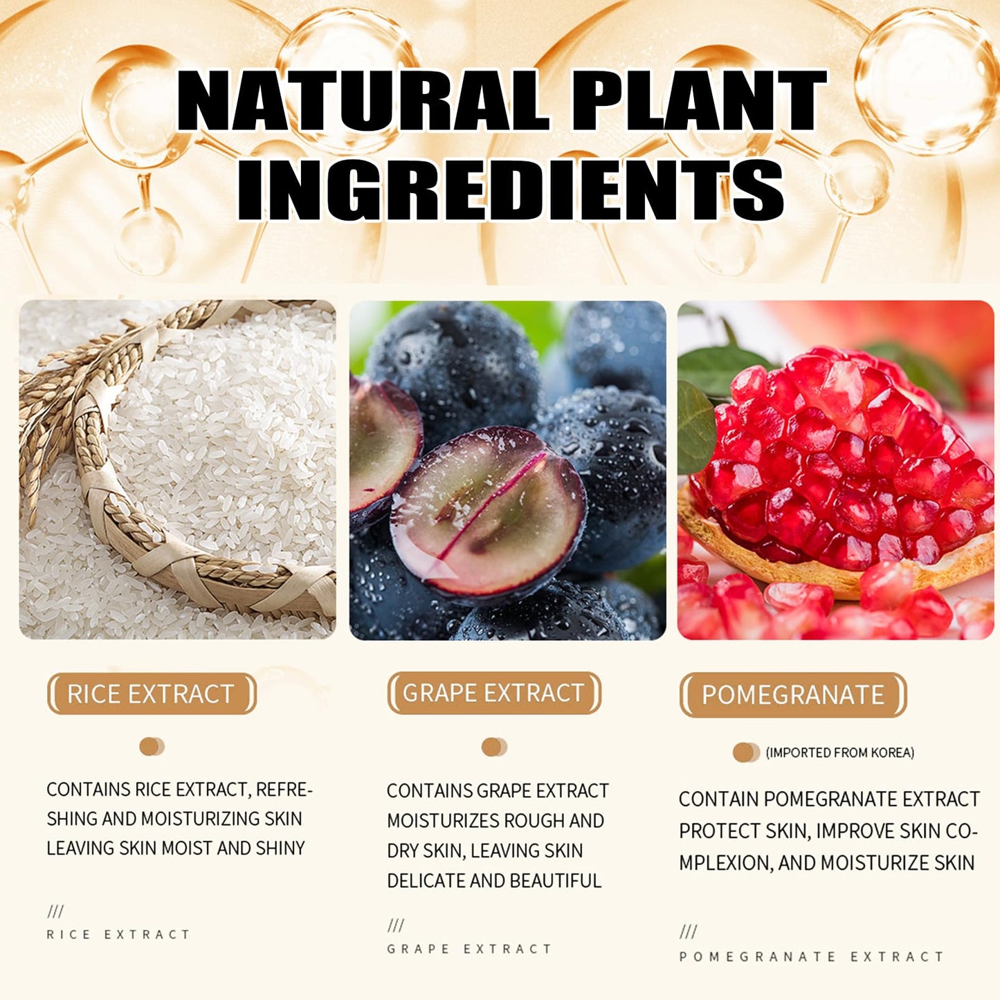 Skincare Set, Rice Raw Pulp Korean Skin Care Sets & Kits for Women Teenage Girls Gifts with Cleanser Toner Eye Cream Essence Emulsion Face Cream Gift Set for Hydrating Skin (6pcs)