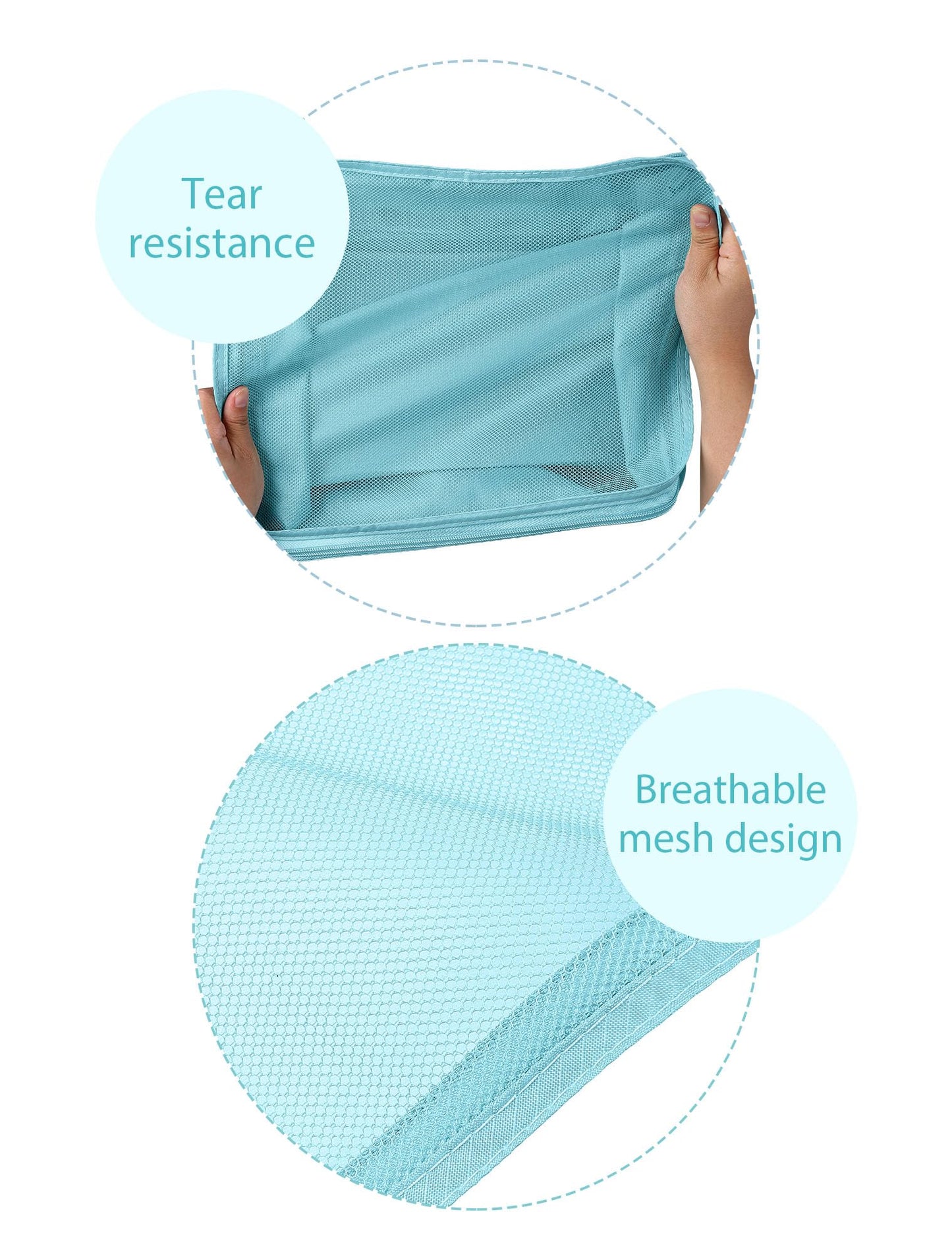 DIMJ Packing Cubes Suitcase, 8 Pieces Packing Cubes for Travel, With Toiletry Bag Hanging, Packing Cubes Carry on Luggage Cubes Packing for Clothes, Shoes, Underwear, Cosmetics, Travel Essential(Blue)