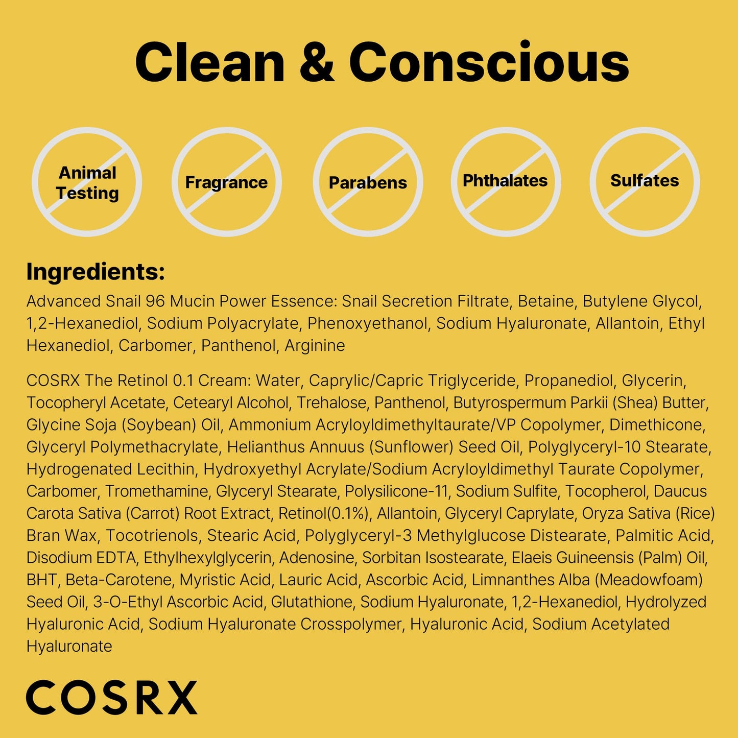 COSRX Snail 96% Mucin Power Essence 2ea & Retinol 0.1% Cream Mini Sample 1ea, Glass Skin Starter Set, Amazon Exclusive, Daily Hydrating & Firming Korean Skin Care Kit, Gift Set