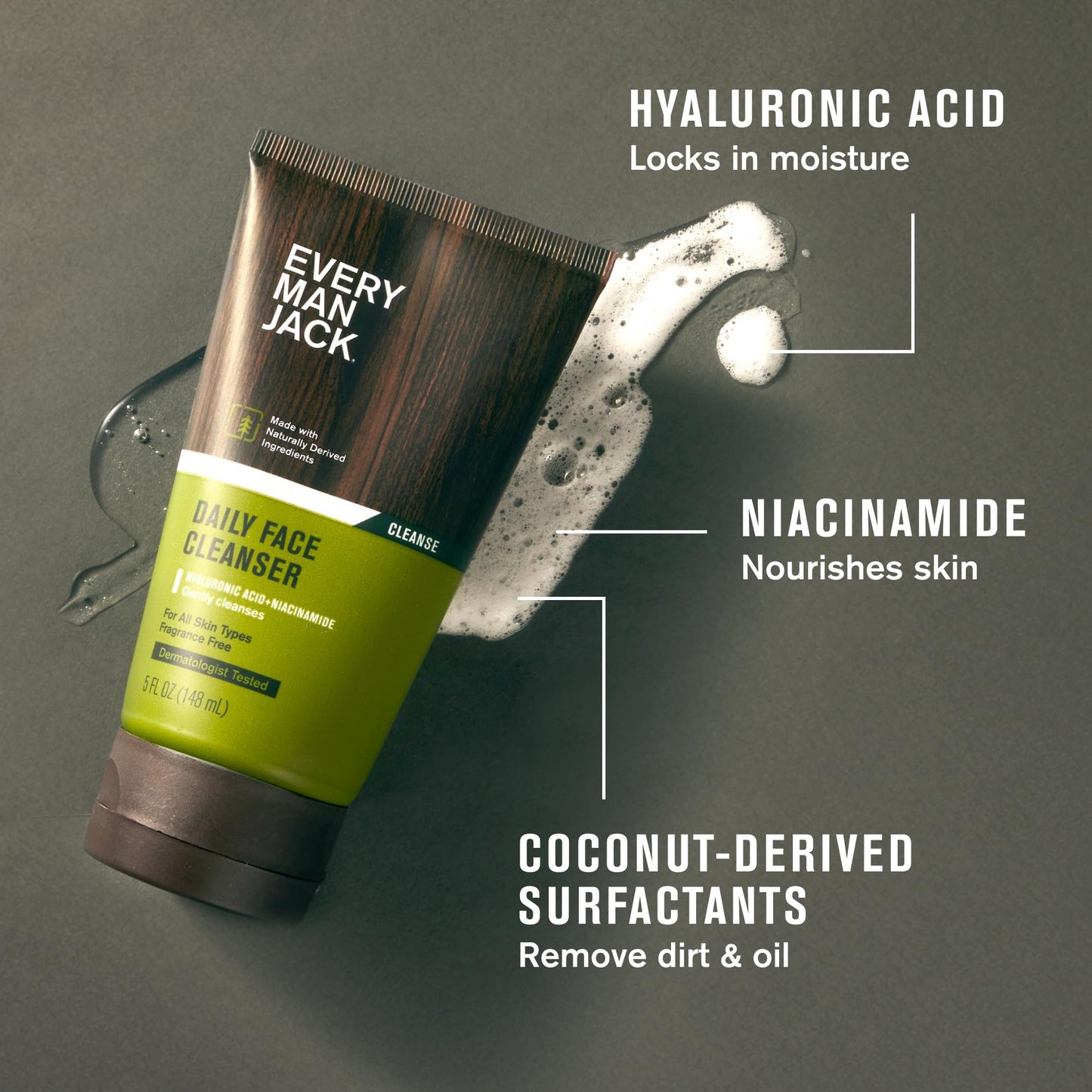 Every Man Jack Daily Skin Care Set -Three Full-Size, Fragrance Free Skin Care Essentials For a Complete Routine - Face Wash, Face Lotion, Acne Spot Treatment