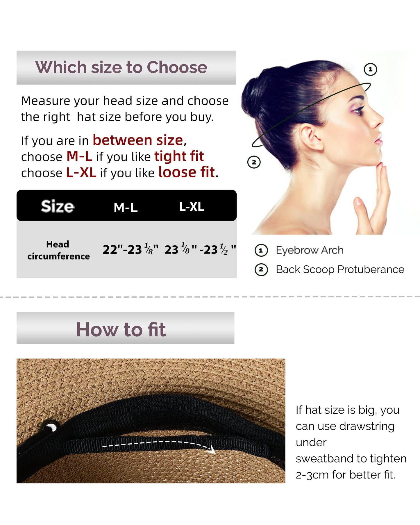 FURTALK Womens Wide Brim Sun Hat with Wind Lanyard UPF Summer Straw Sun Hats for Women Khaki