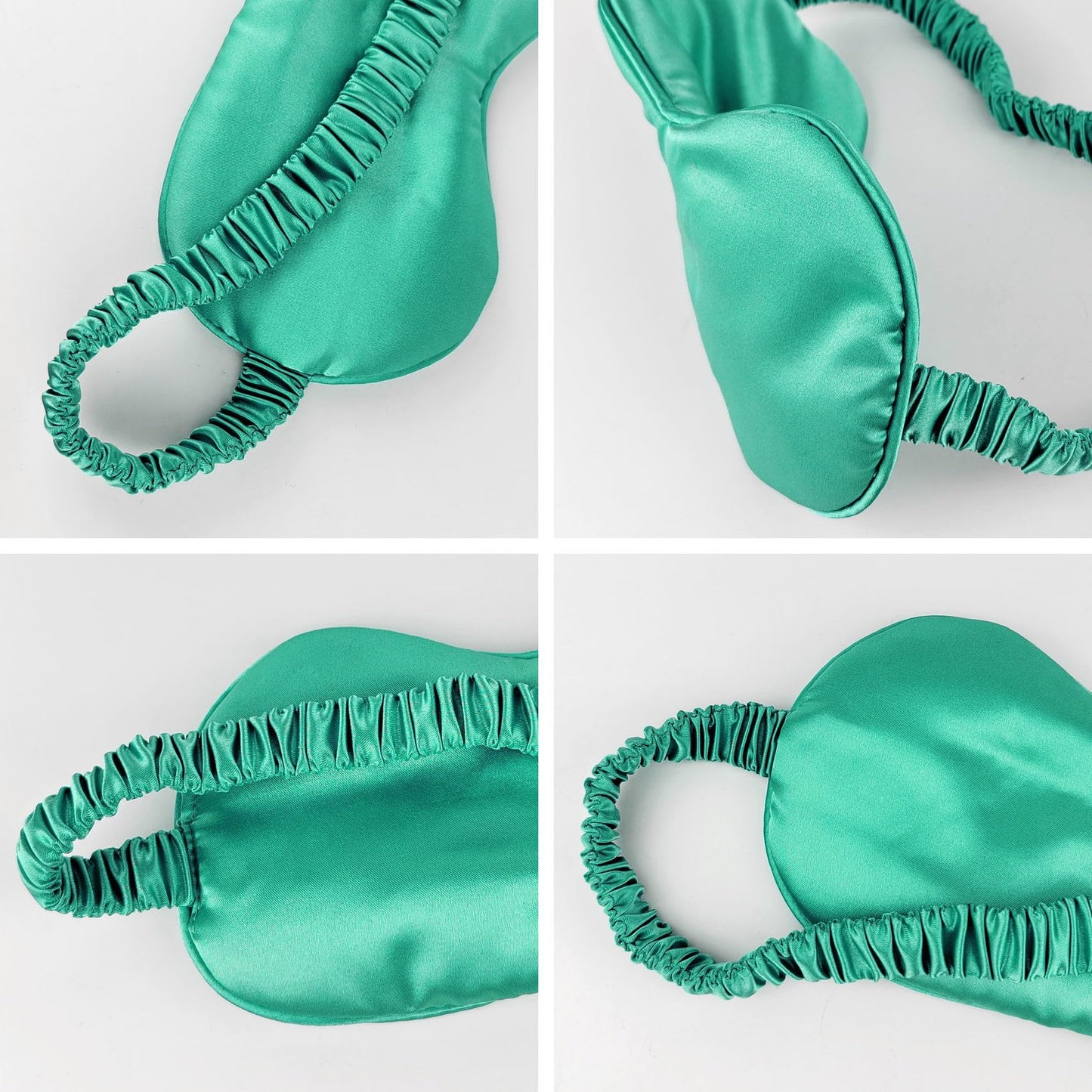 1 Pcs Silk Sleep Mask, Soft Eye Mask with Elastic Strap, Lightweight Blindfold for Men, Women, Travel, and Naps (White)