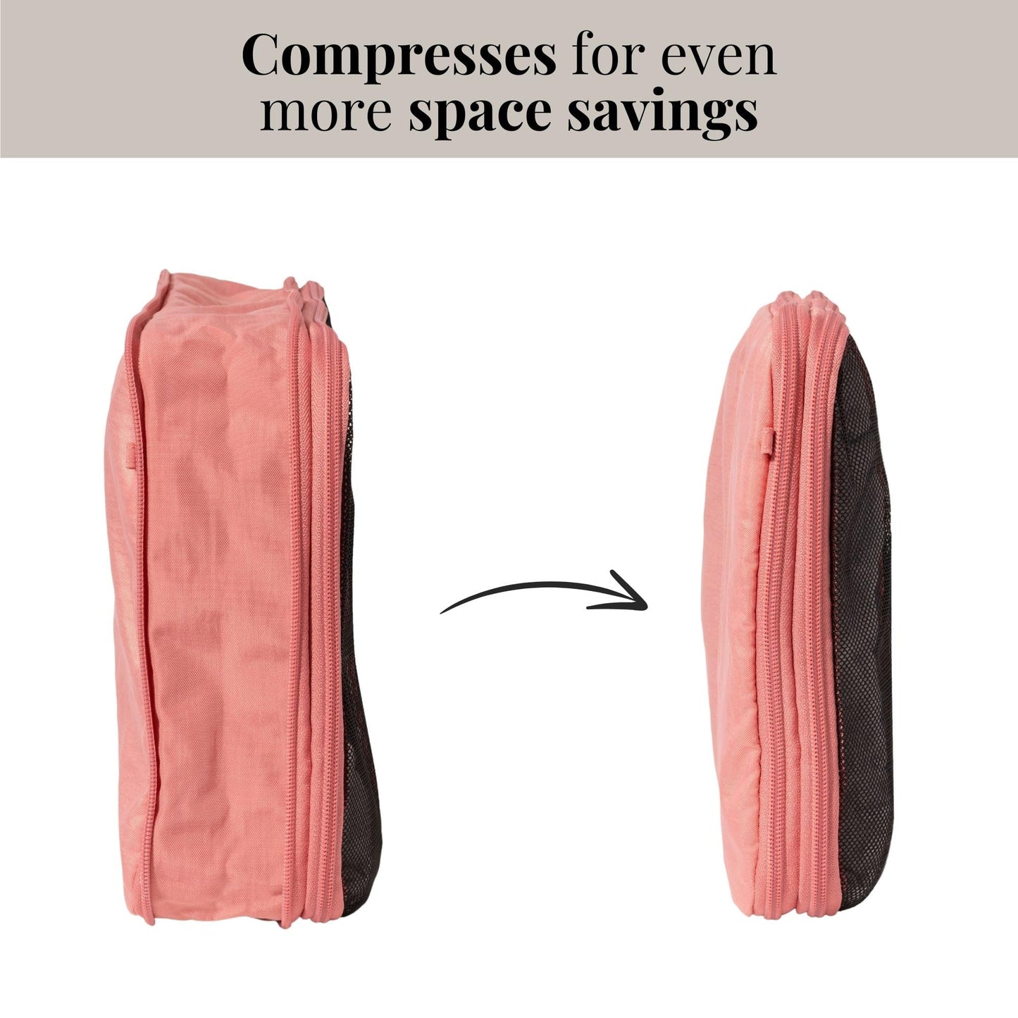 Baggallini Compression Cube 3-piece set - Lightweight Compression Packing Cubes for Travel