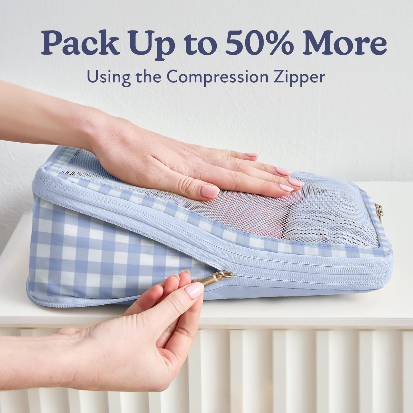 Vandel Space-Saving Compression Packing Cubes for Women, Men, Compressible Carry On Suit Case Organizer Luggage Packing Cubes for Travel Organizer Bags for Luggage and Backpacks, Suitcase Cube