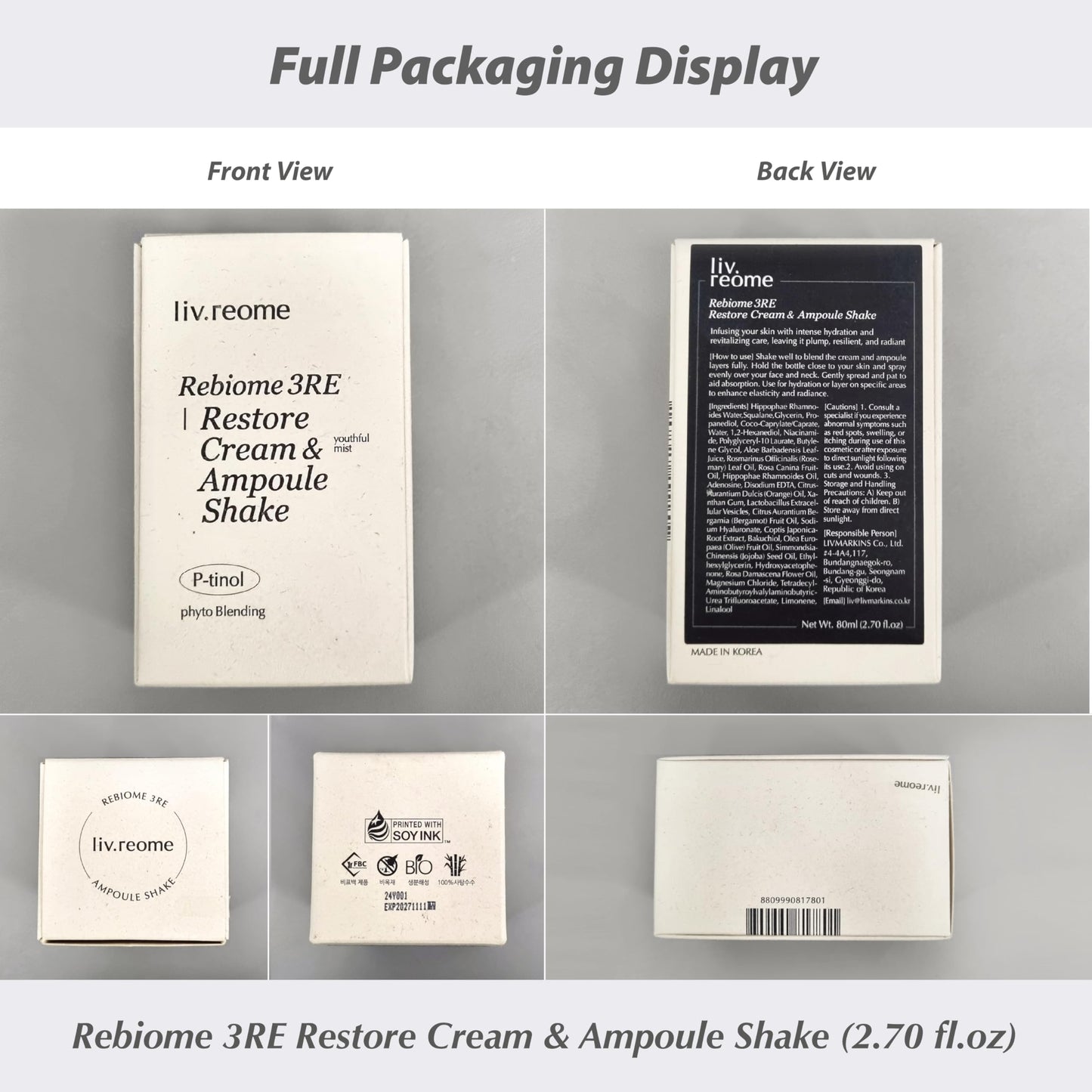 Ampoule Shake Anti Aging Serum – Bakuchiol, Peptides & Exosome | Wrinkle Care, Firming & Hydrating Skin Care