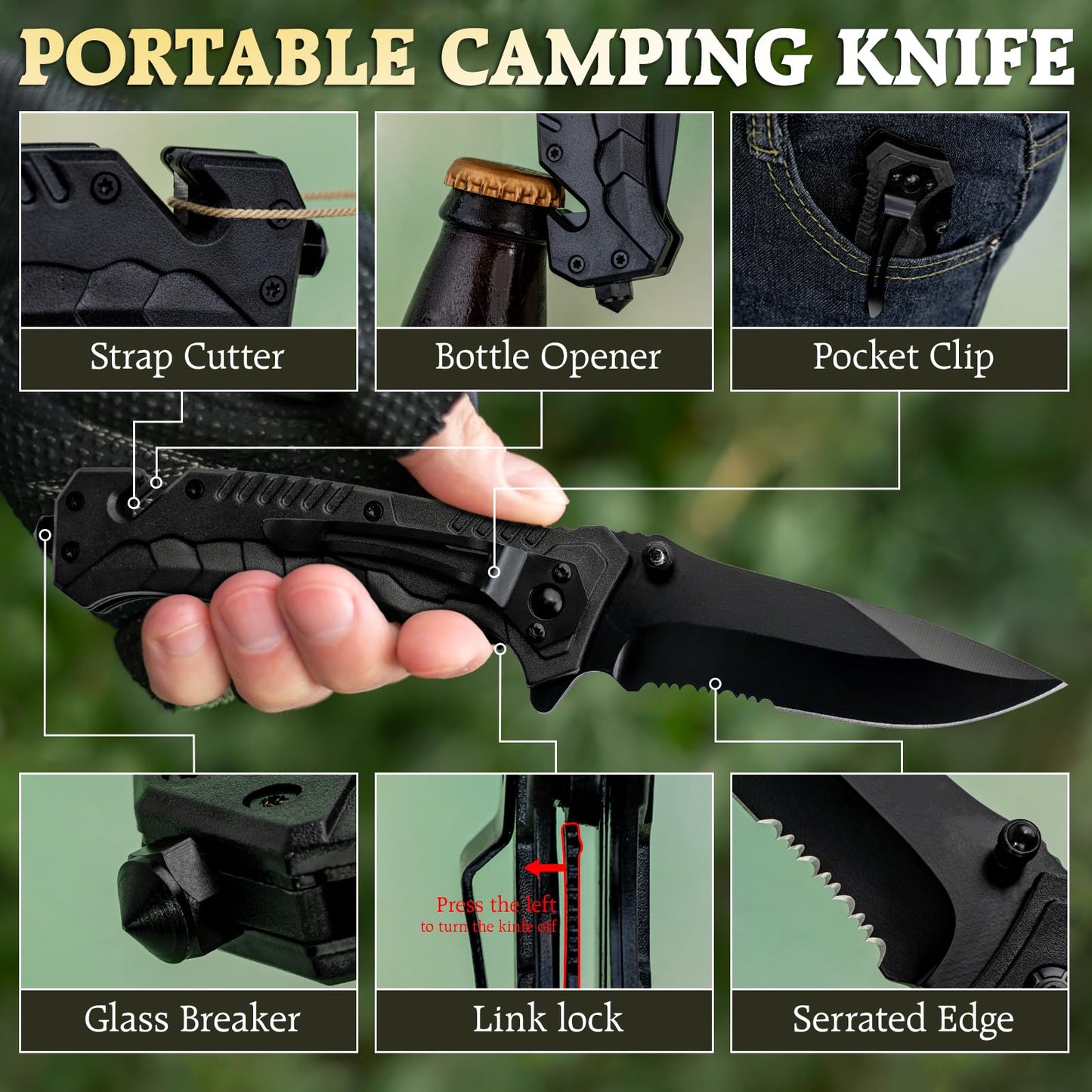 HN HAIINAA Birthday Gifts Baskets for Men, Cool Camping Gift Sets for Guys, Son, Brother, Boyfriend, Dad, Husband, Fathers Day Christmas Men Gifts Ideas