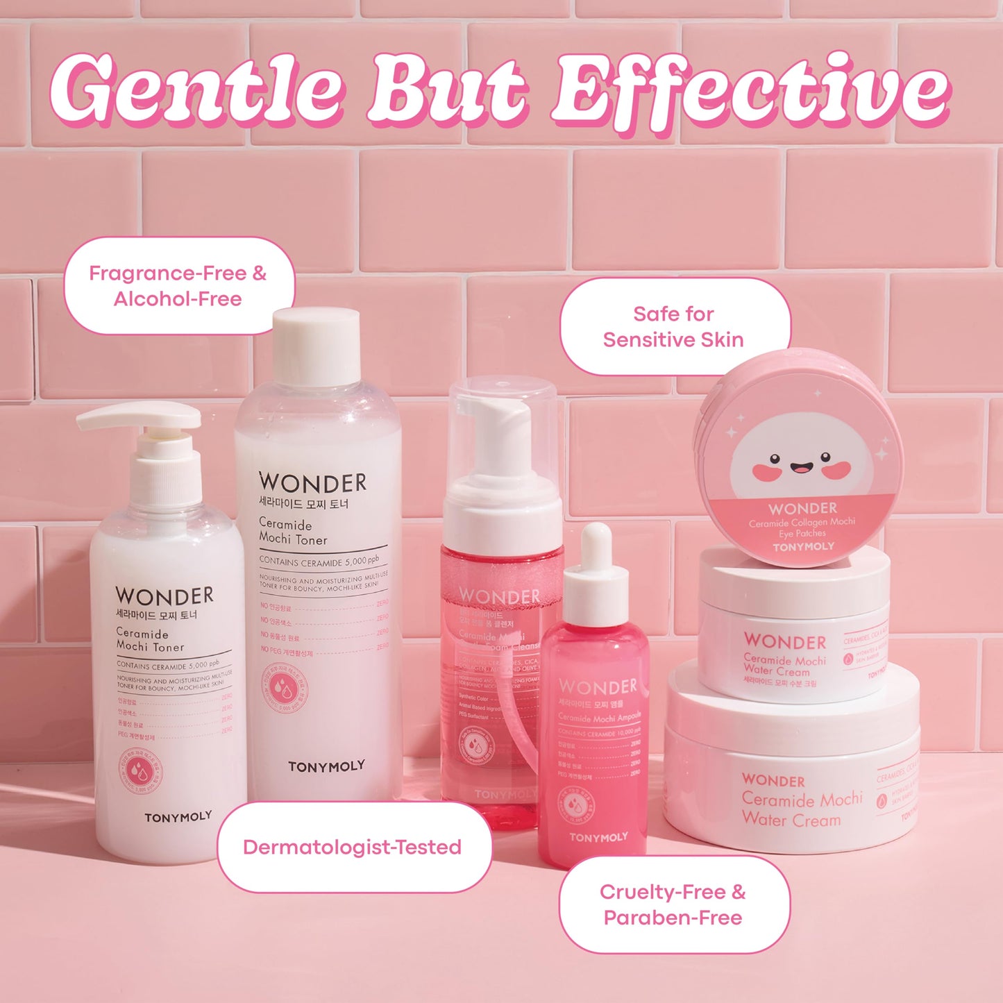 TONYMOLY Mochi Milky Toner Set – Hydrating Korean Toner with Ceramide, Cica, Panthenol & Hyaluronic Acid – Strengthens Skin Barrier, Soothes & Moisturizes – 500ml + 100ml Travel Size Duo