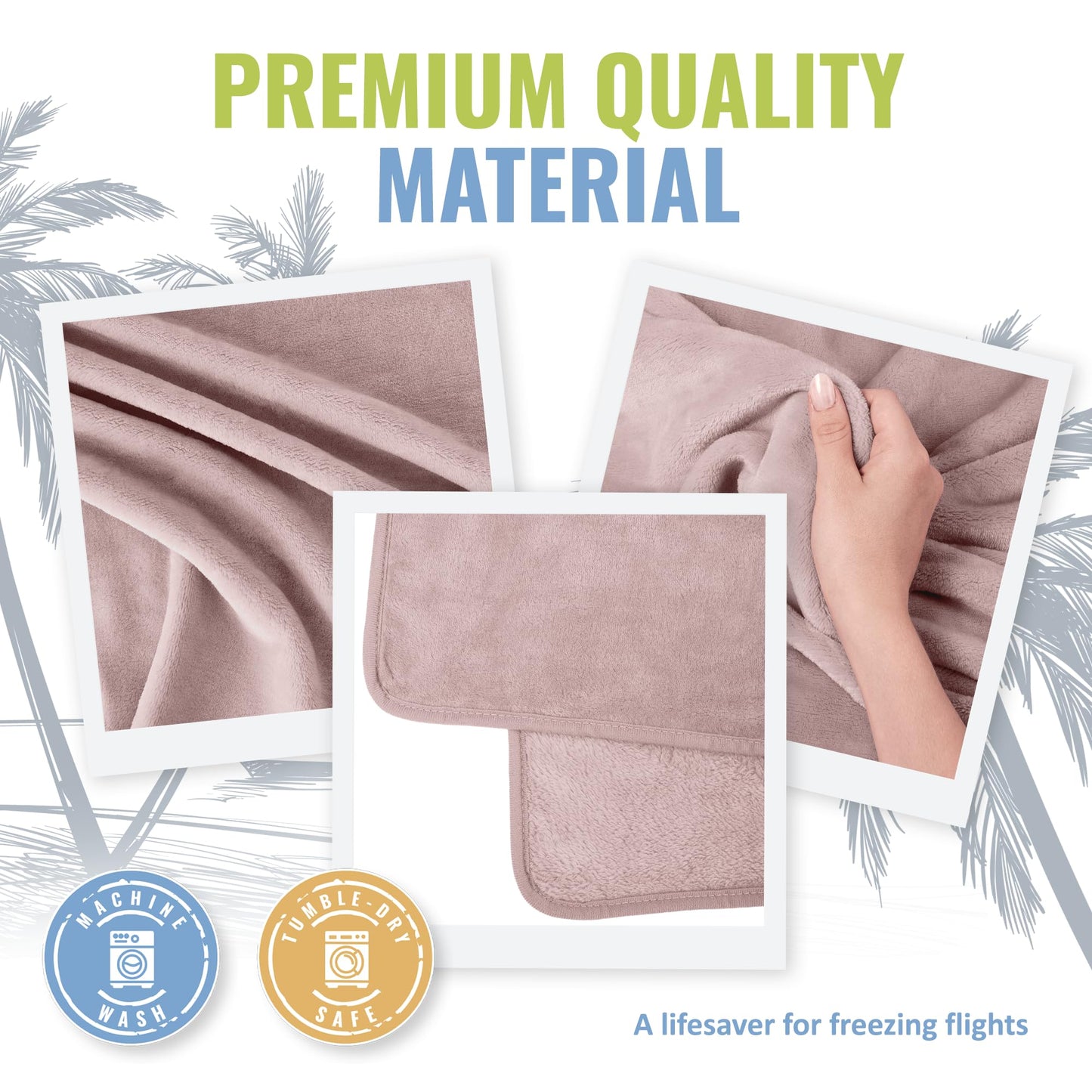 BOACAY Soft & Warm Travel Blanket for Airplane & Car - Long Flight Essential for Women, Men, Kids - Compact Pillow with Luggage Sleeve & Backpack Clip