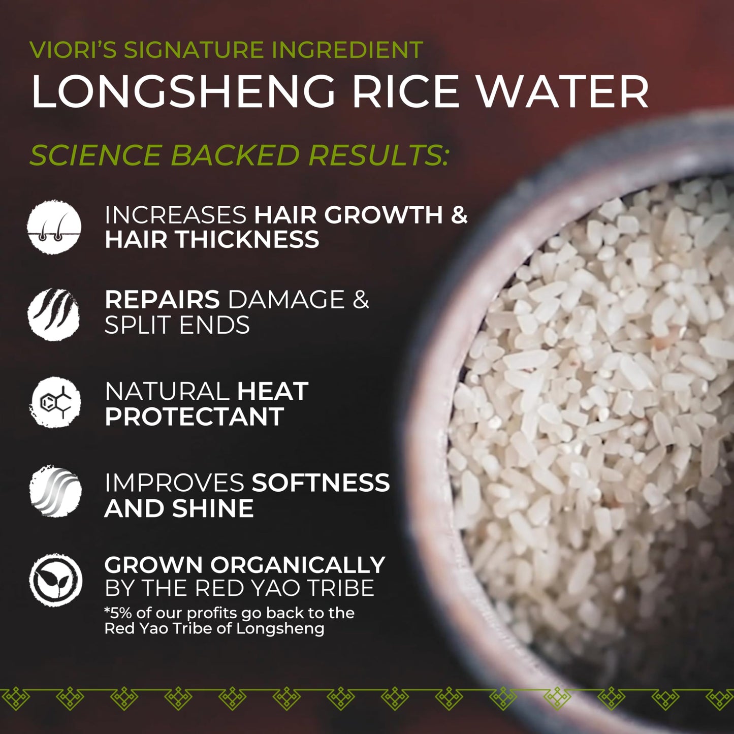 Viori Tea Tree Mint Essential Oil Shampoo Bar Made with Rice Water - Handcrafted All Natural Shampoo Bars - Sulfate Free