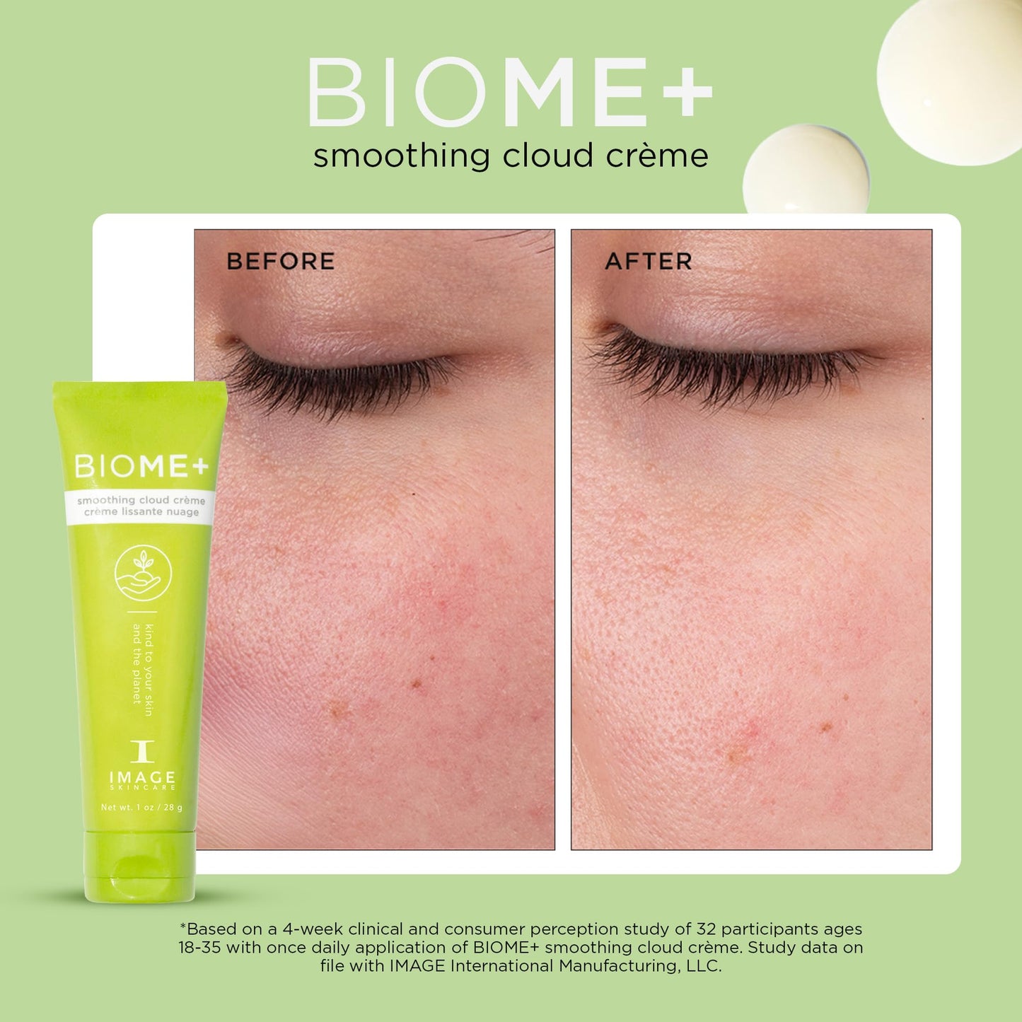 IMAGE Skincare, BIOME+ Microbiome Essentials Skin Barrier Defense Trio, 3 Step Travel Regimen with Facial Cleansing Balm, Dew Serum and Smoothing Cream