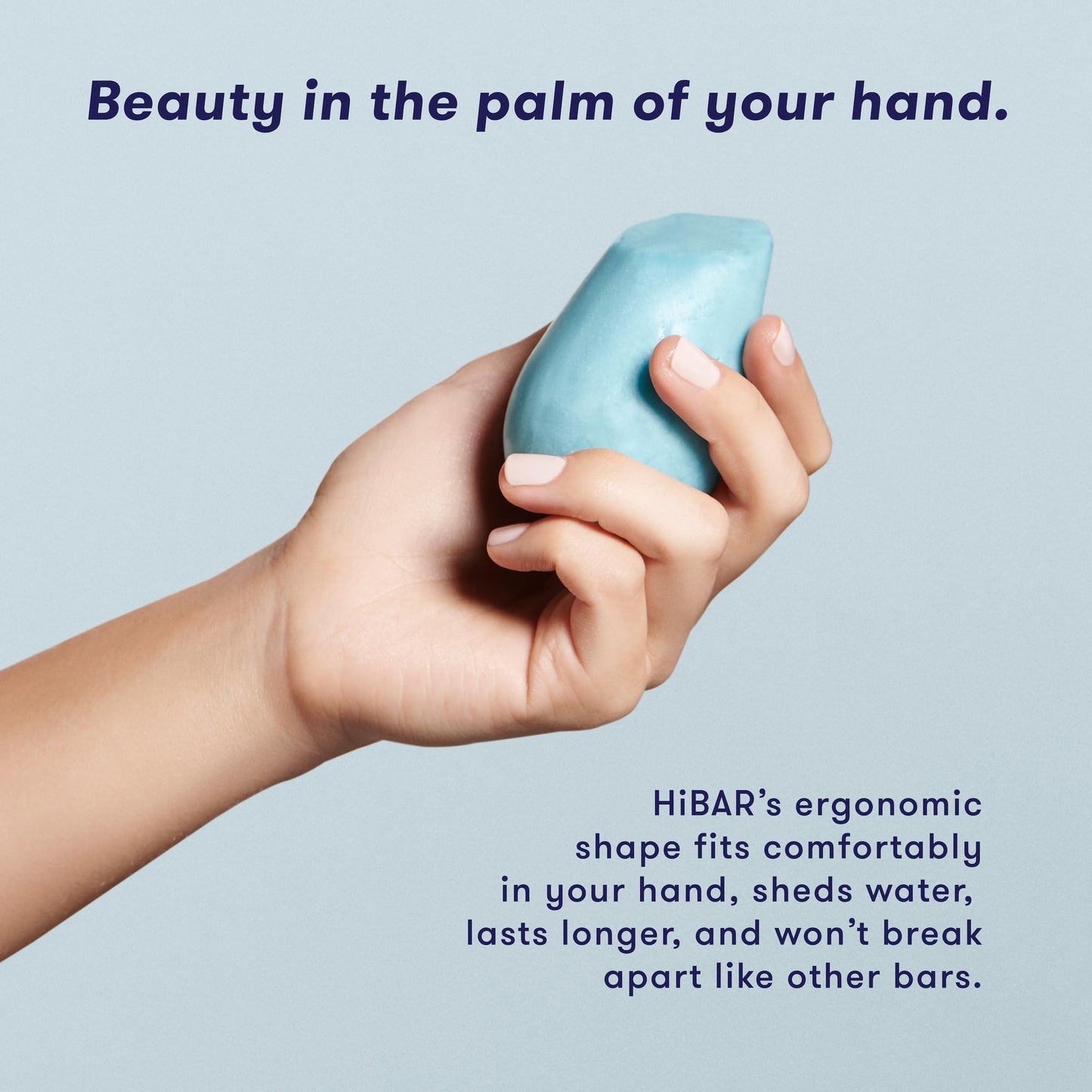 HiBAR - Moisturize Conditioner Bar - For Dry, Frizzy Hair - Deeply Nourishing & Hydrating - With Coconut Oil, Cocoa Butter, Rice Protein, & Vitamin B5 -Soap, Plastic & Sulfate-Free -Vegan -1 Solid Bar