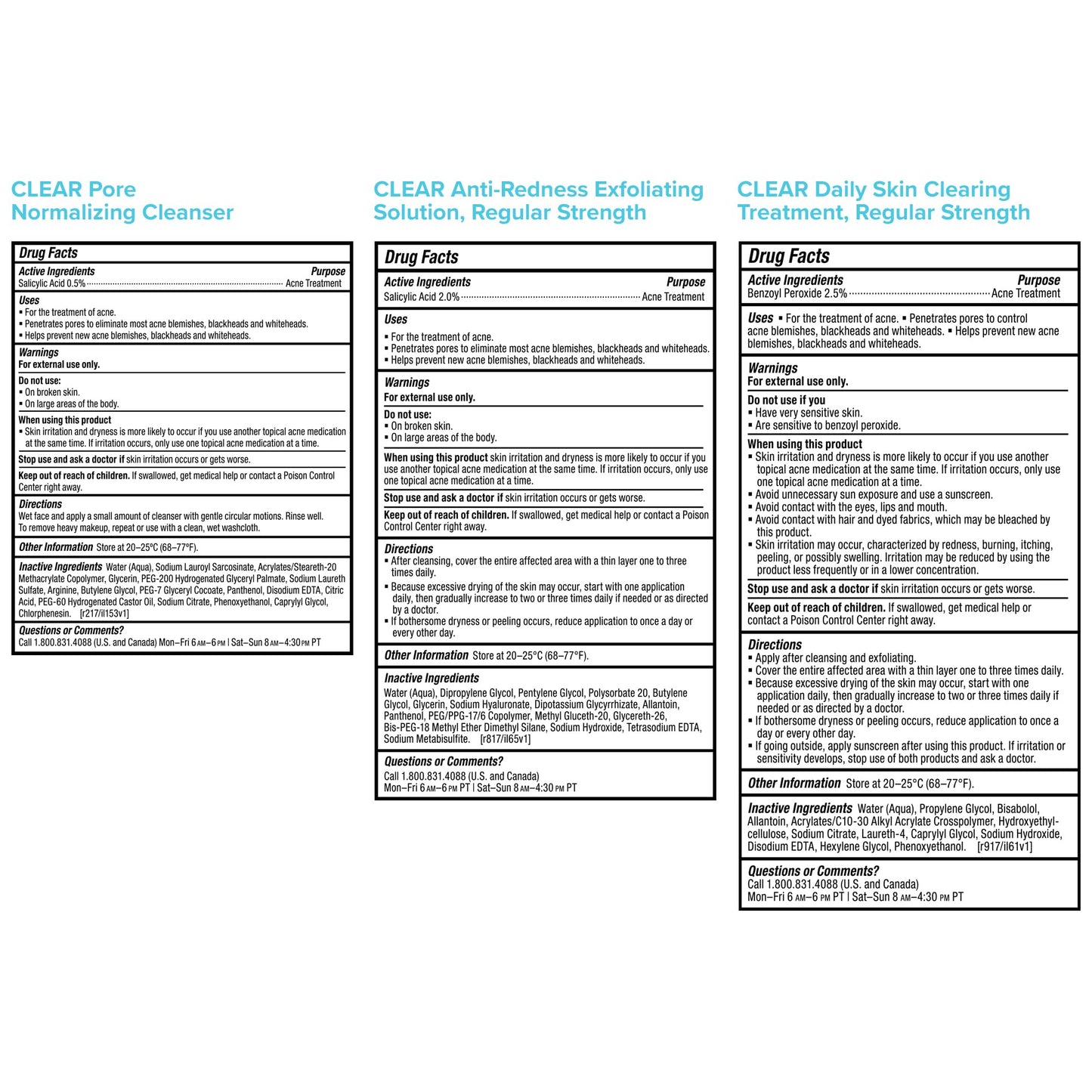 Paula's Choice CLEAR Regular Strength Acne Travel Kit, 2% Salicylic Acid & 2.5% Benzoyl Peroxide for Acne, Redness Relief, Two Week Trial Size