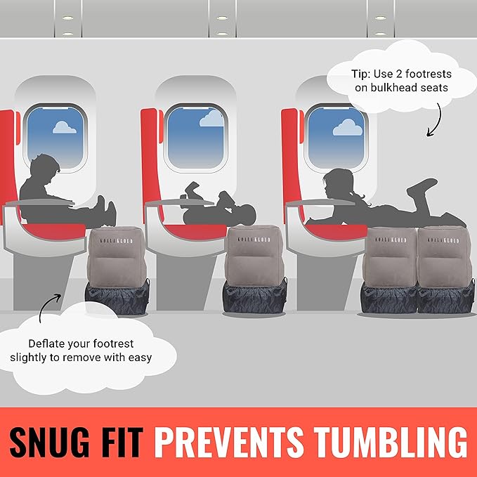 Koala Kloud Inflatable Foot Rest Pillow – for Toddlers & Kids, Ideal for Flights, Car Seats, or Under Desk Use