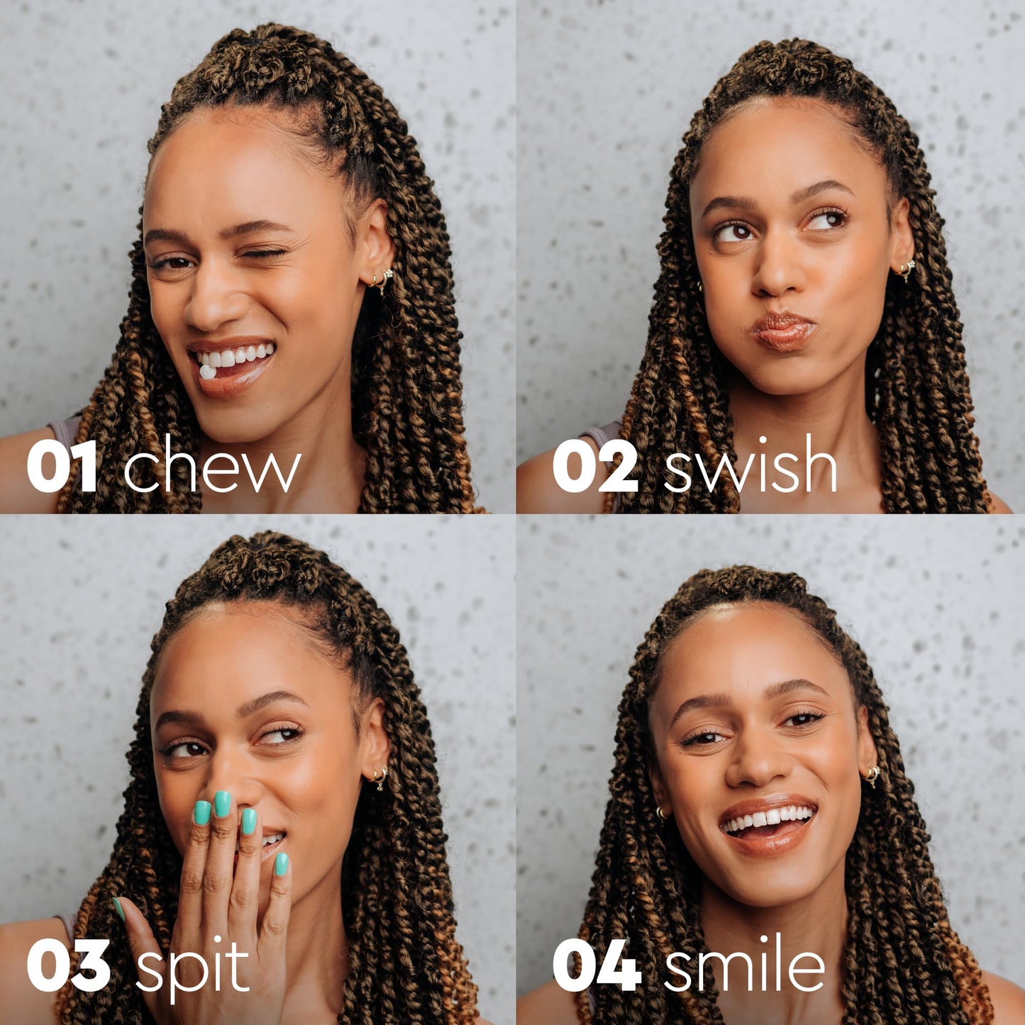 Boka Fluoride Free Toothpaste Whitening* Refresh Mint 4oz and Travel Size Mouthwash Tablets Mint 90ct