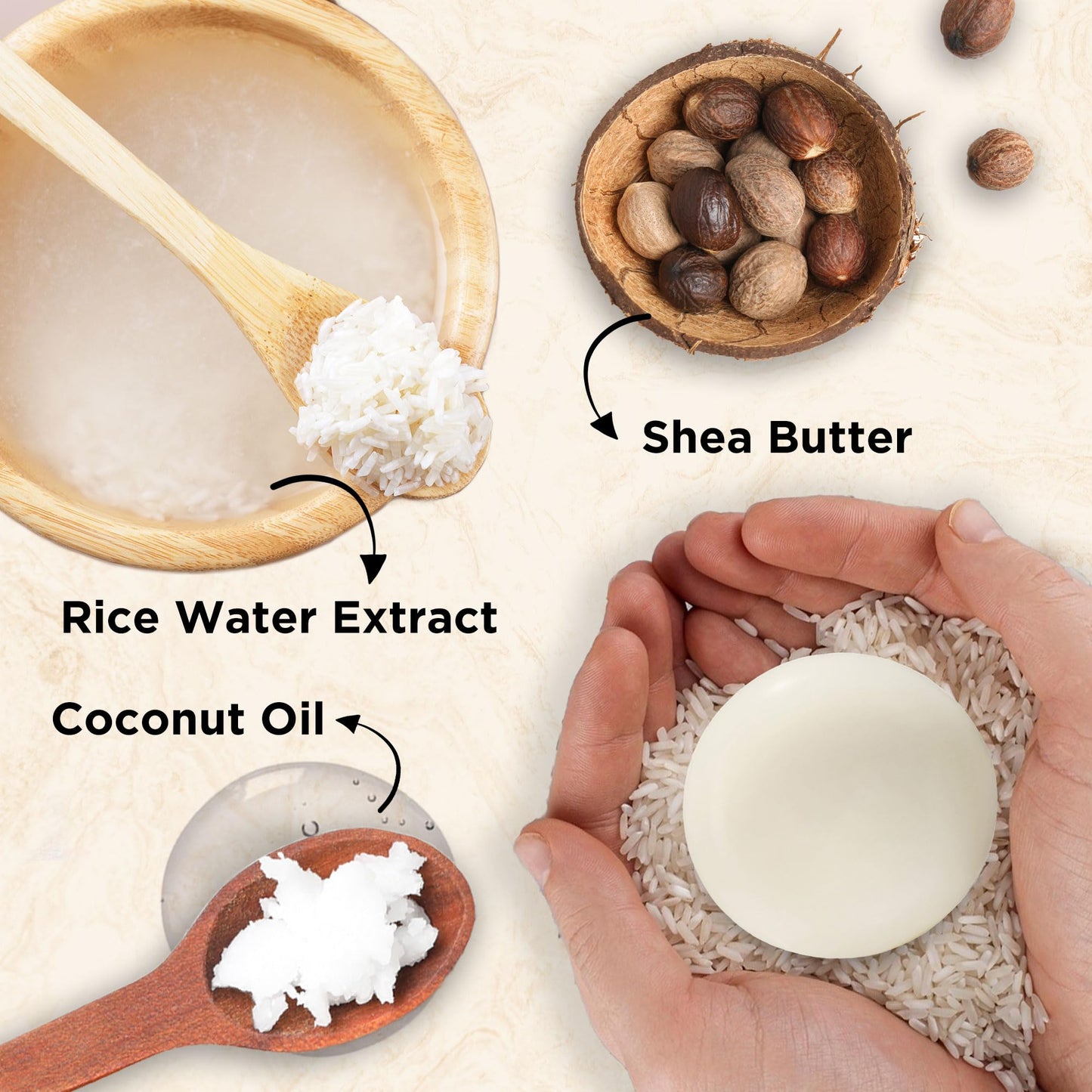 Terrafique Rice Water Shampoo Bar - Cleans, Strengthens - Bar Shampoo for Thinning Hair - Color Safe - Travel Soap - Contains Shea, Coconut Oil and Rice Water for Hair Growth - Citrus - 3.5 Oz- 2 Pack