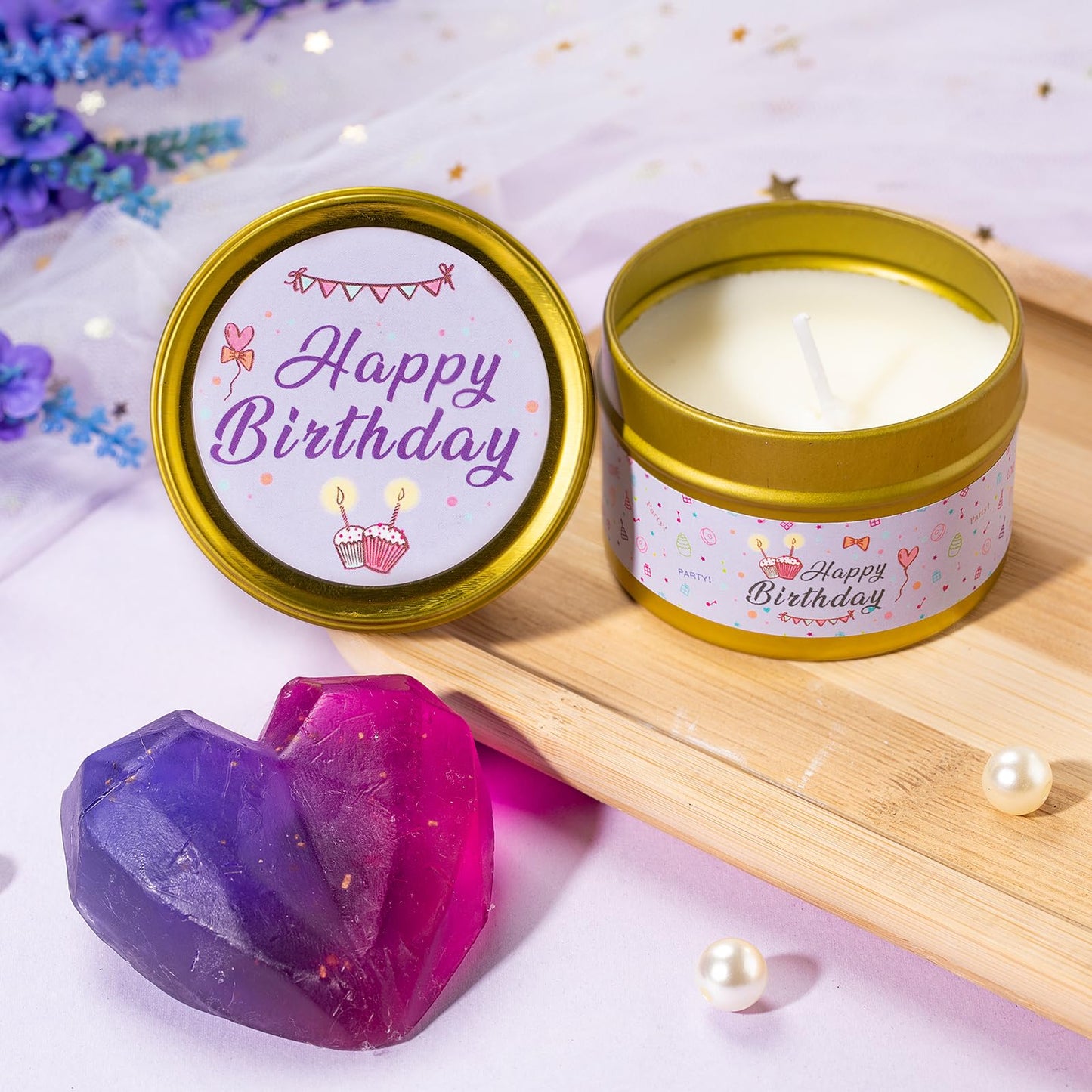 Birthday Gifts for Women,Unique Birthday Presents Friendship Gift Purple Relaxing Self Care Set Ideas Care Package Gifts Basket for Women Mom Sister Best Female Friend Gifts Box