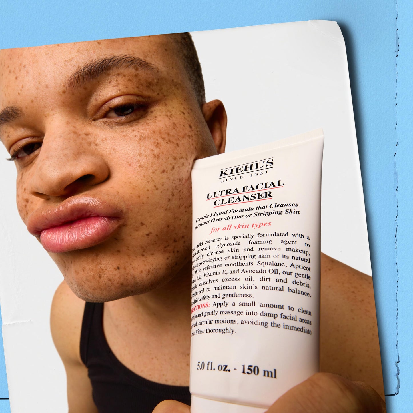 Kiehl's Ultra Facial Cleanser, Lightweight Foamy Facial Cleanser, Enriched Formula that Replenishes Skin Barrier, Gently Exfoliates and Moisturizes, Suitable for All Skin Types - 2.5 fl oz