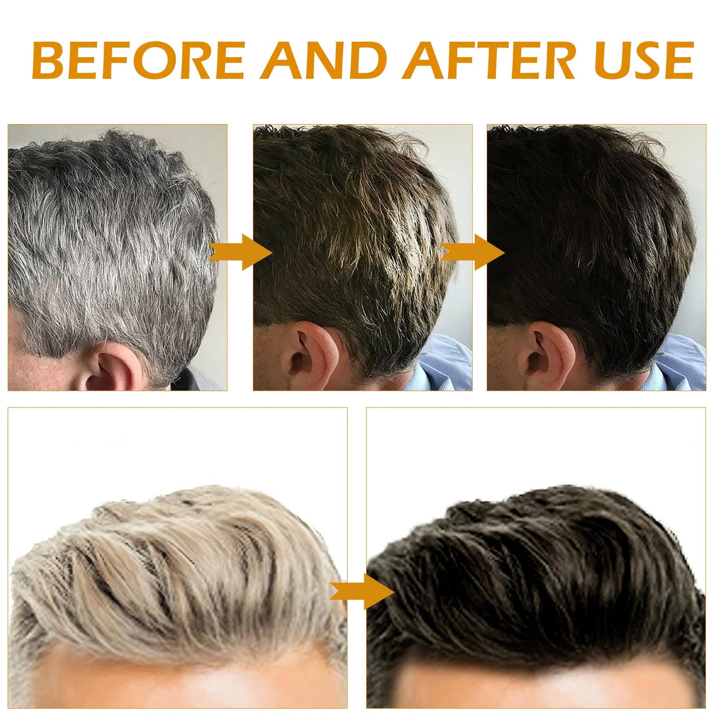 Gray Hair Reverse Bar Soap, Natural Black Soap for Hair & Beard Darkening,Darkening Shampoo Bar with Ginseng & Black Sesame, Vegan, Deep Cleans & Nourishes Scalp, 2PACK