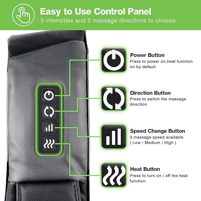 cotsoco Neck Massager, Shiatsu Neck and Back Massager with Heat for Pain Relief, Deep Tissue 3D Kneading Massage Pillow, Relaxation Gifts for Men and Women, Gifts for Dad, Elderly, Wife(Dark Gray)