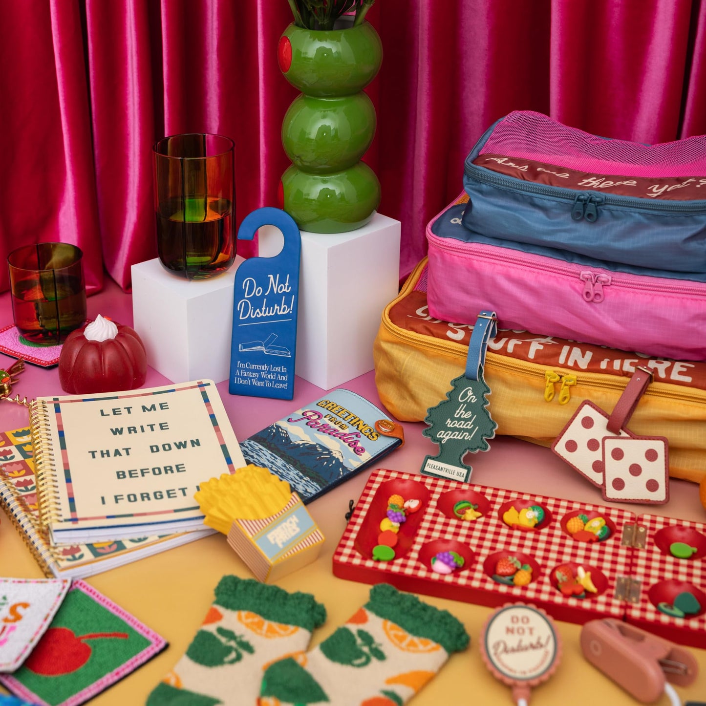 ban.do Getaway Polyester and Mesh Packing Cube Set, Includes 4 Soft Luggage Organizers in Various Sizes (Really Important Stuff)