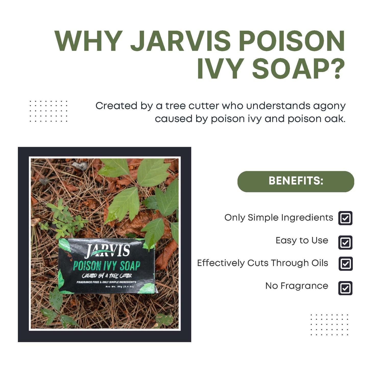 Poison Ivy Soap Bar | Treatment for Poison Ivy, Oak & Sumac | Fast Itch Relief and Soothing of Rashes, Redness & Inflammation | Simple Skin Care Ingredients | 2 pack | 3.4 Ounces (2)