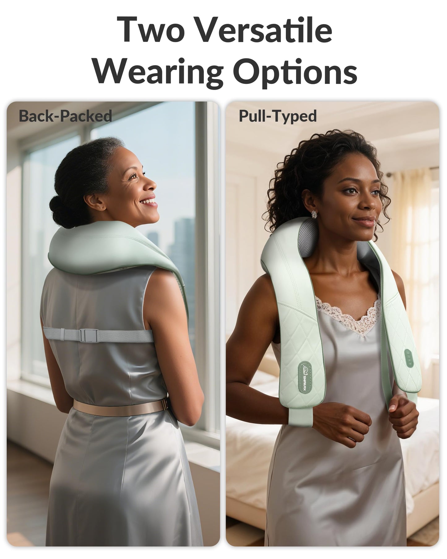 Cordless Neck Massager with Heat, Shiatsu Neck Shoulder Massager for Pain Relief Deep Tissue, 4D Kneading Back Massager Pillow, Rechargable Portable Massager, Gifts/Presents for Women, Men