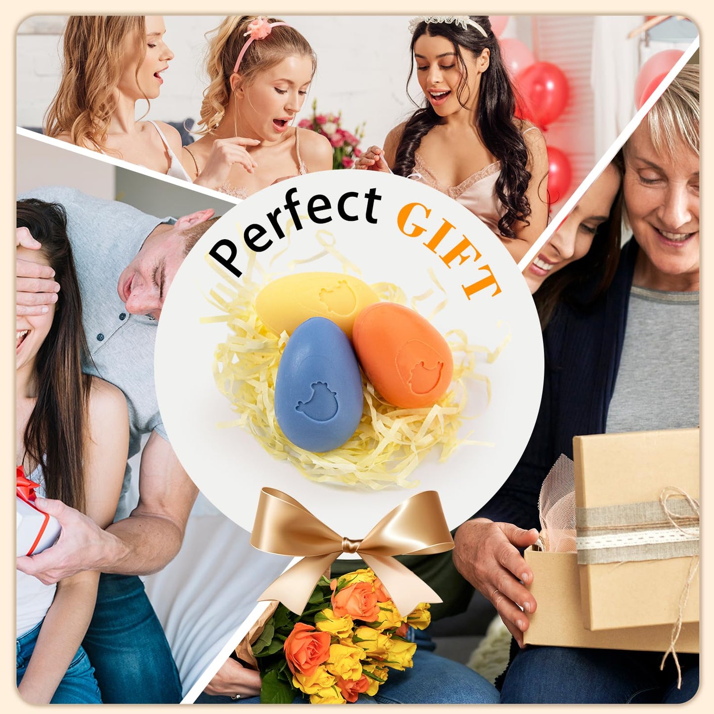 SAPHUS Egg Shampoo Bar Gift Set – 3-Piece Solid Shampoo Sampler, Travel-Friendly, Zero Waste & Sulfate-Free, Cute Mini Bars for Hair Care & Gifting