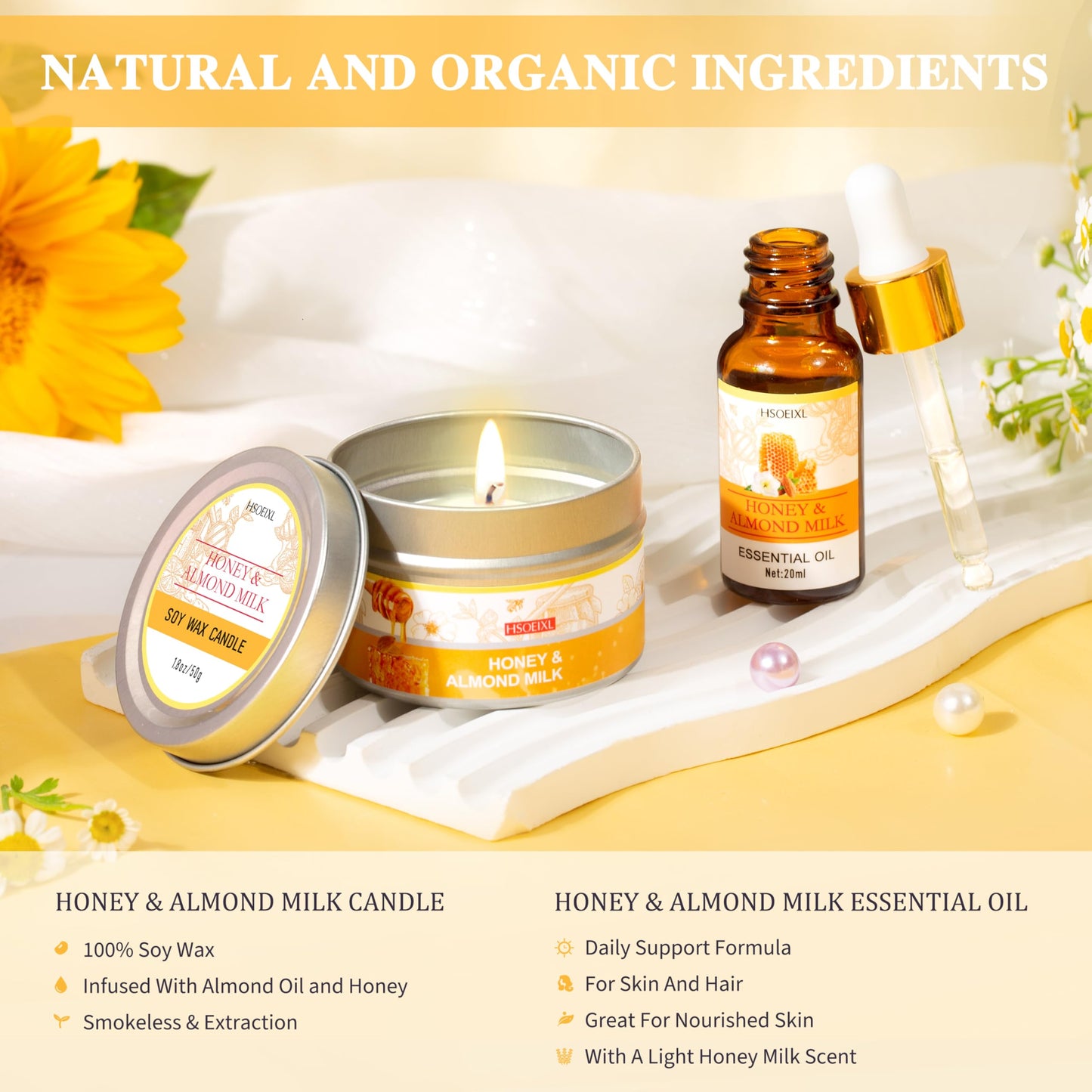 Gifts for Women, Birthday Gifts for Women, 9 Pc Almond Milk & Honey Bath and Body Gifts Set, Self Care Gifts Spa Gifts Basket, Relaxing Bath Sets for Mom, Girlfriend, Sister, Female Friends, Coworker