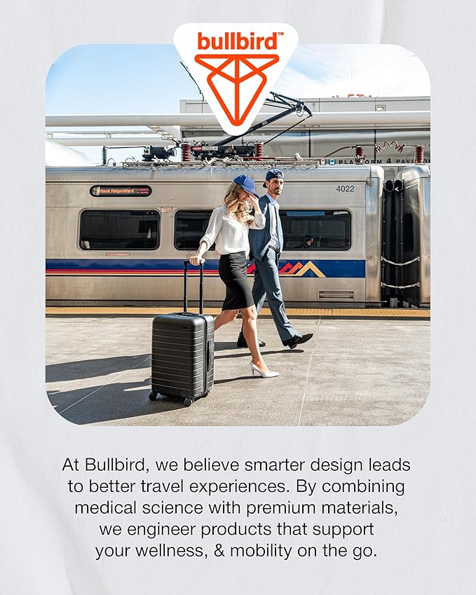 Bullbird Neck Pillow for Travel & Posture Support – Ergonomic Airplane Pillow with Neck Traction - Memory Foam Cervical Pillow with Spinal Alignment Support & Airline Seat Integration - Black