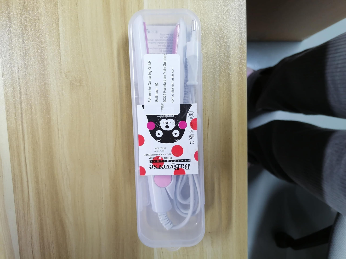 2 in 1 Mini Hair Straightener, US Plug, Ceramic Tourmaline Plate, Beauty Flat Iron Heating Curler Small Lightweight Portable Mini Flat Iron Curler for Home (White)