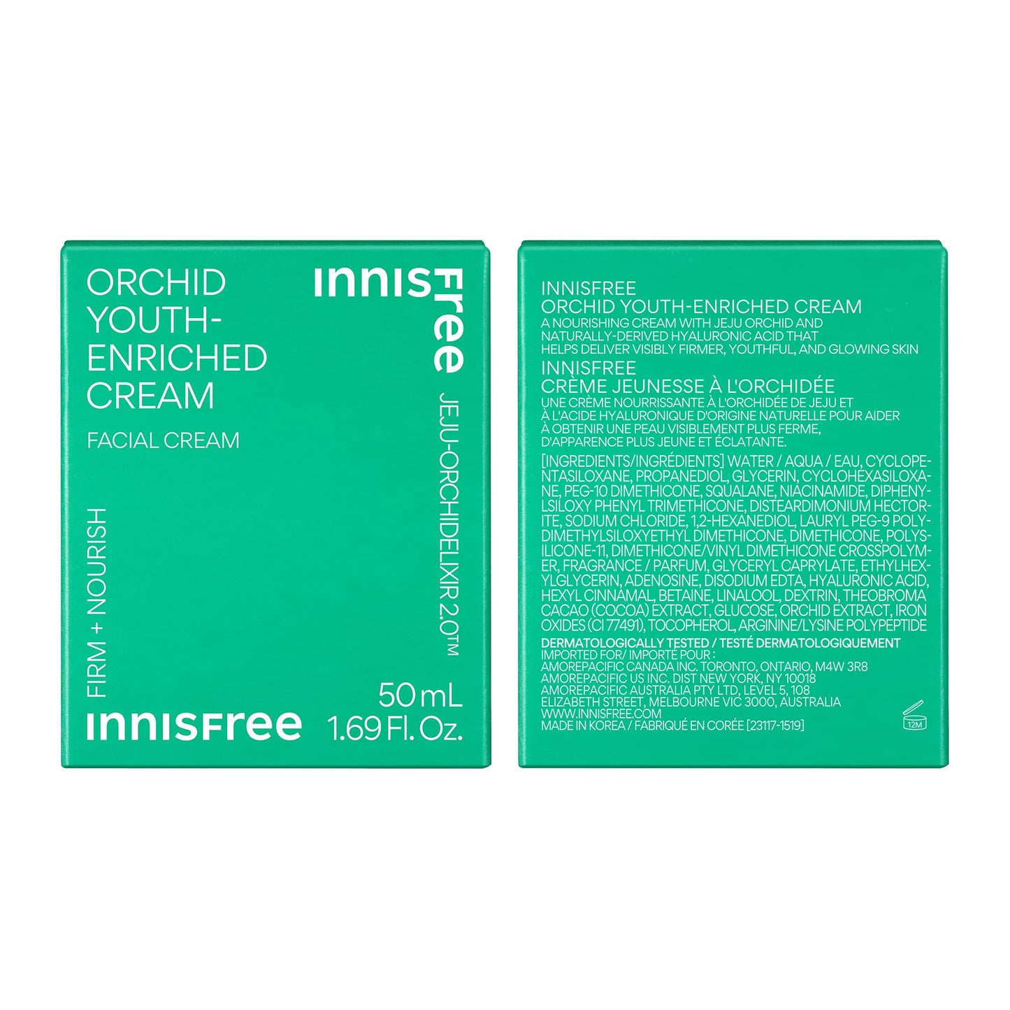 innisfree Orchid Youth-Enriched Cream, Korean Face Moisturizer for Firming, Hydration, and Youthful Skin