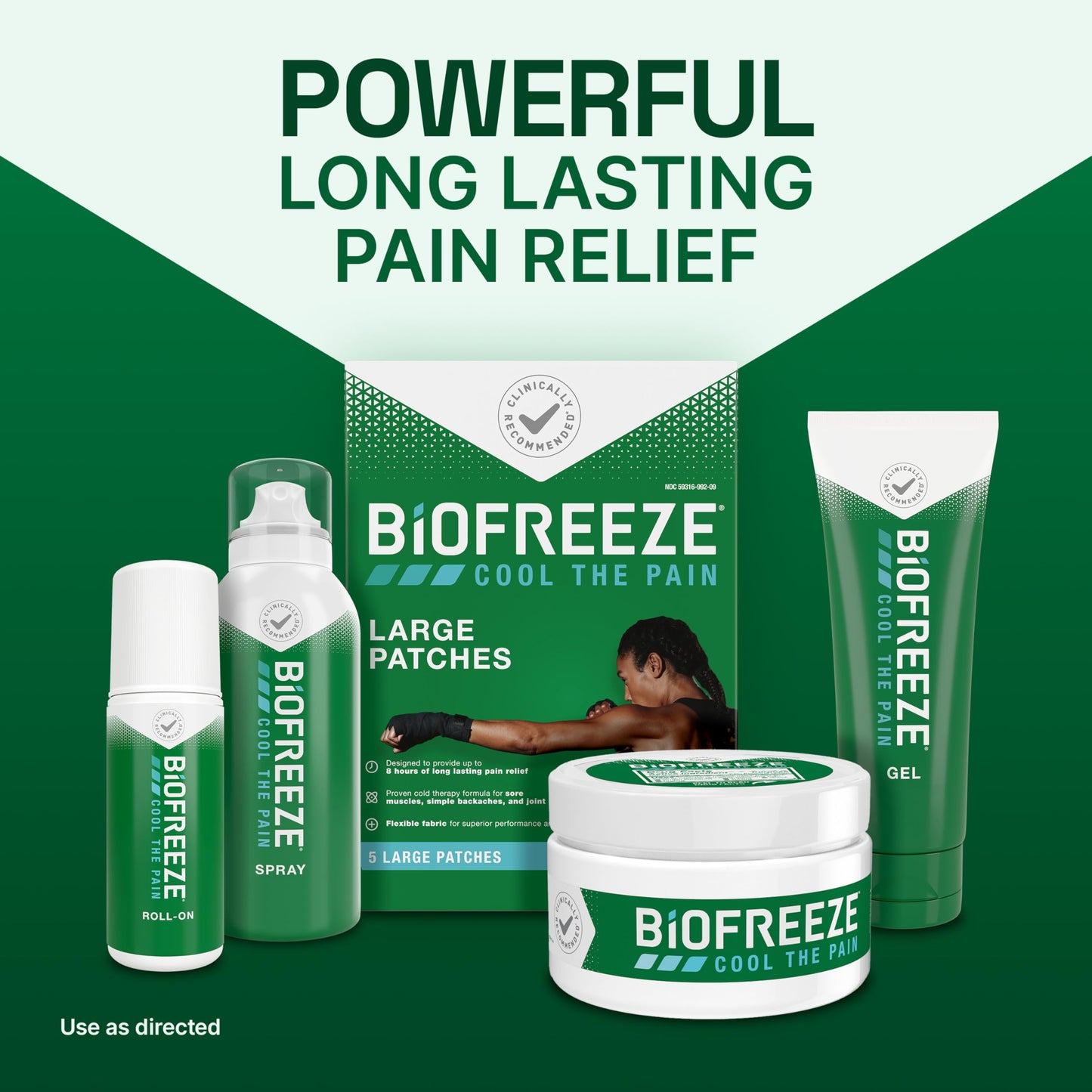 Biofreeze Dry Stick, Mess-Free Relief for Neck, Shoulder, Knee, Hip, Hand & Joint, Cooling Menthol Pain Relief Stick, Up to 100 Uses