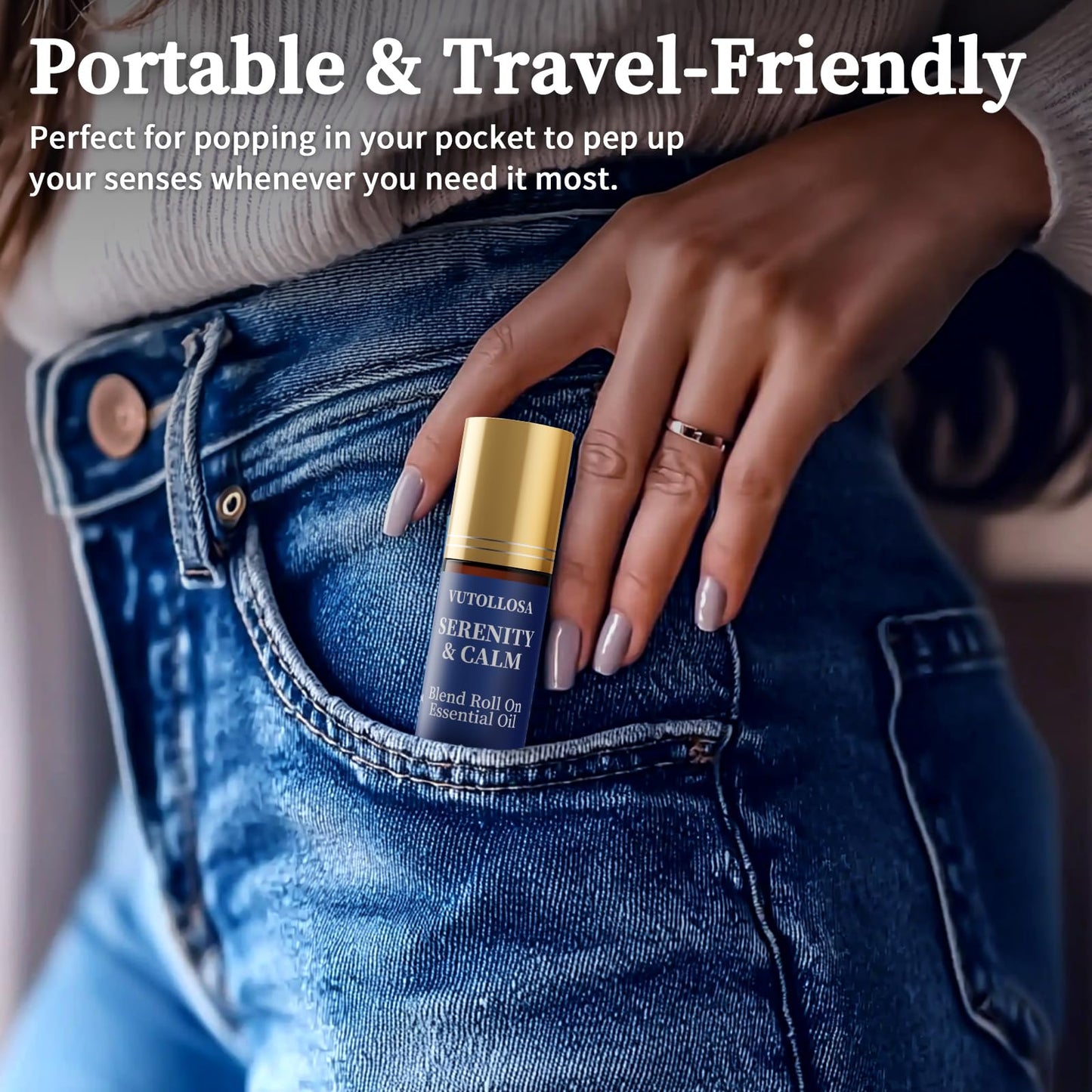 2-Packs Serenity & Calm Essential Oil Roll On-100% Natural Stress Relief & Relaxation Aromatherapy - Self Care Gifts for Women - Nurse Essentials by VUTOLLOSA