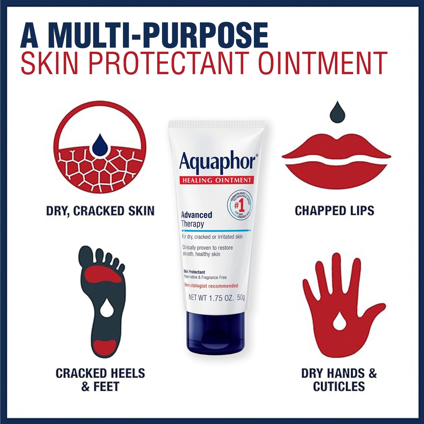 Aquaphor Skin Care Set, Healing Ointment & Lip Repair Sticks, Multi-Purpose Moisturizer for Dry Skin & Chapped Lips, 3x1.75 Oz Tube + 4x0.17 Oz Stick