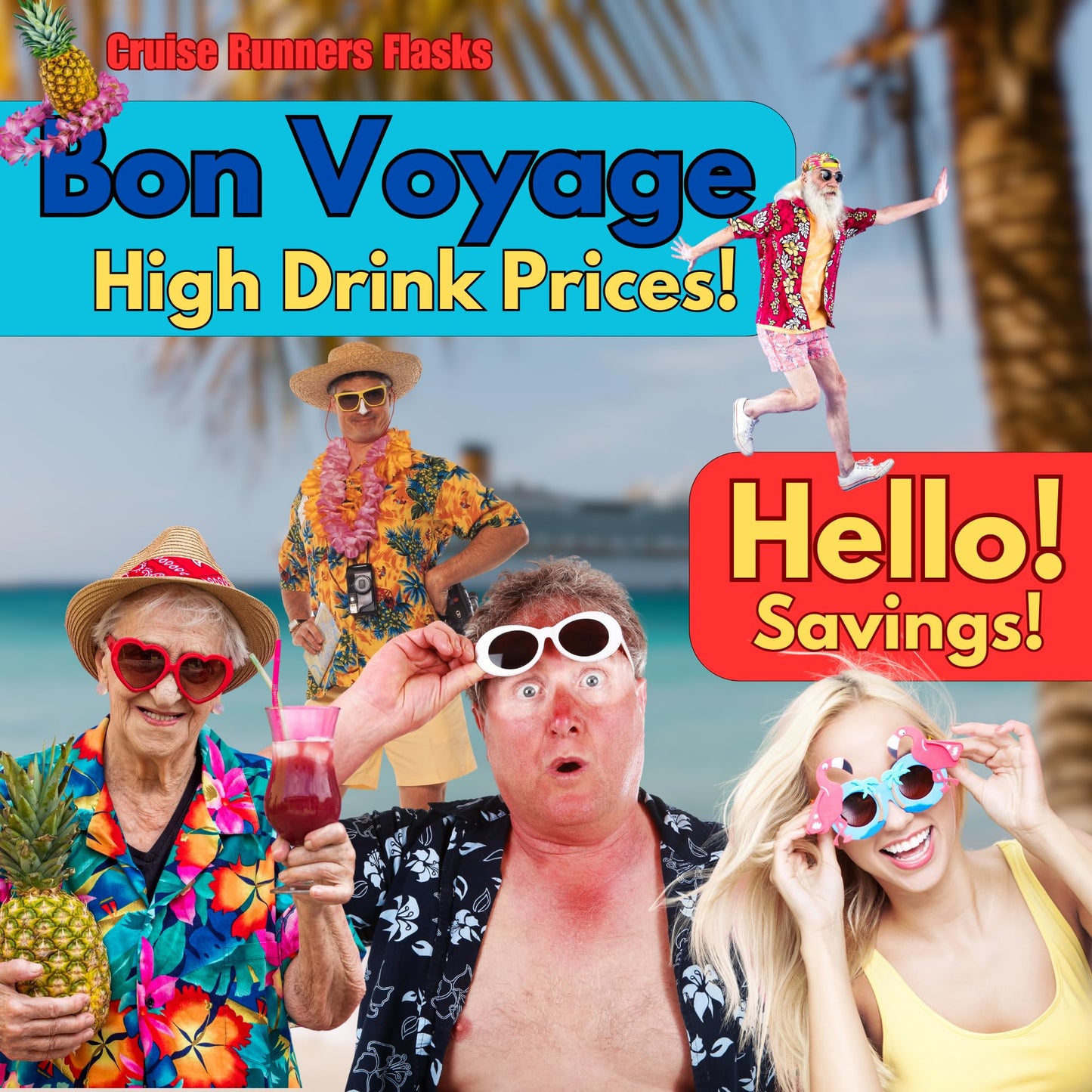 Fake Shampoo & Conditioner By CRUISE RUNNERS Hidden Liquor Alcohol Flasks For Booze Cruise Enjoy Rum Runners 4 Bottles