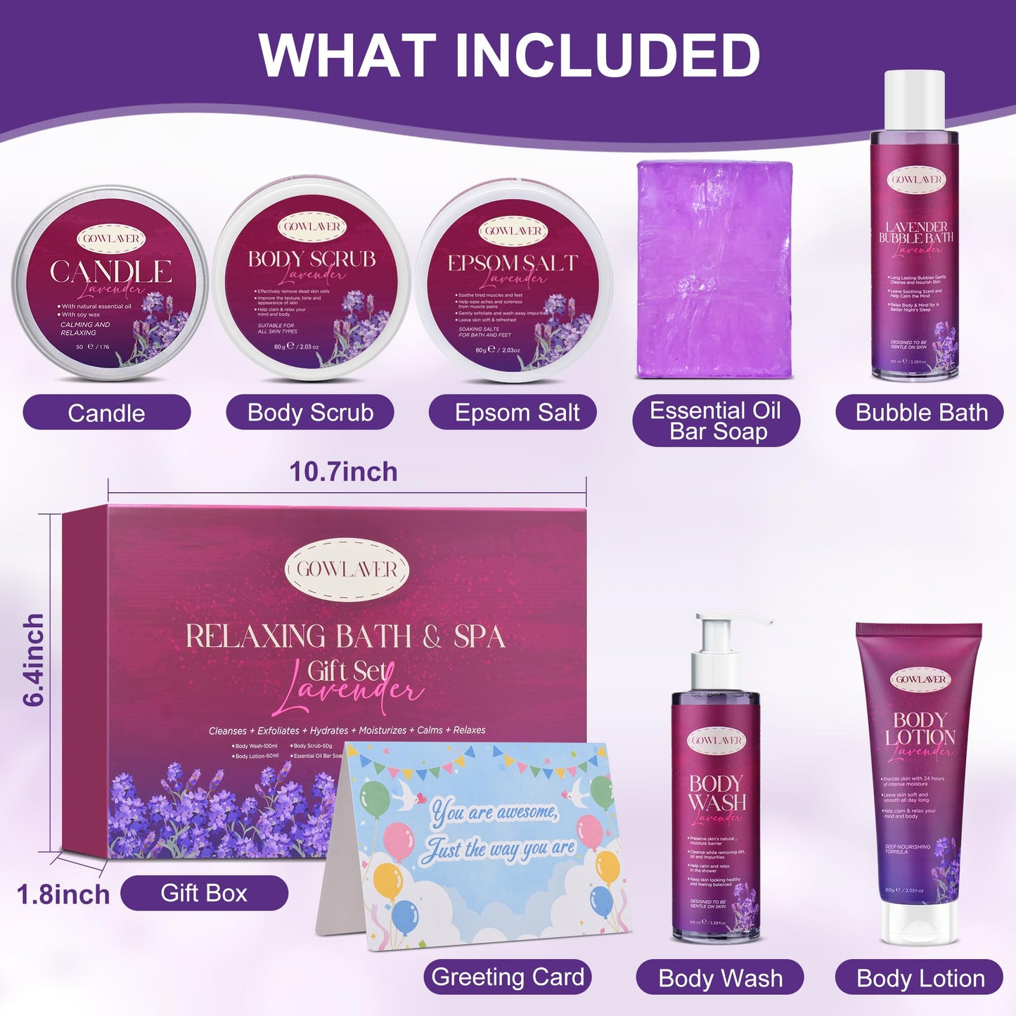 Spa Gifts for Women,Relaxing Bath Set & Stress Relief Body Wash Self Care Package,Secret Santa Christmas Stocking Stuffers Gifts Women Birthday Her Mom Sister Wife Friend Valentine Mothers Day