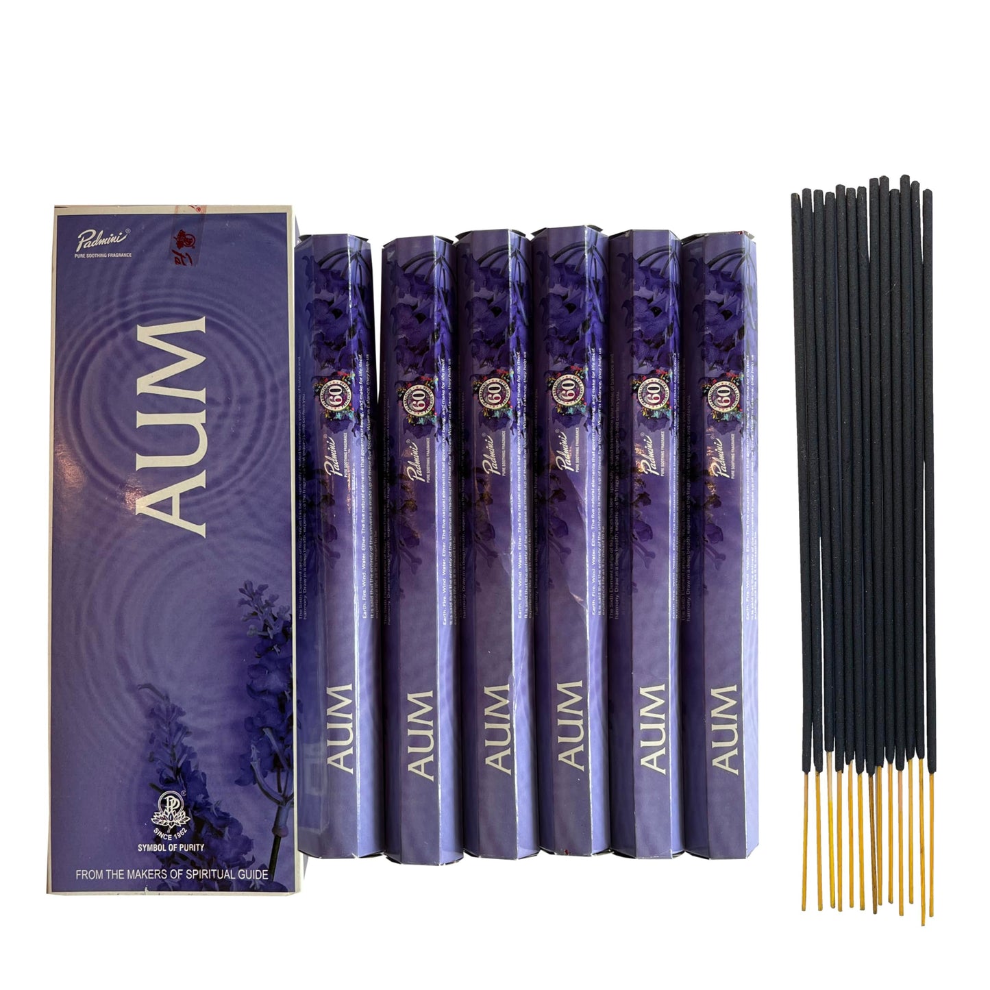 Padmini - AUM - Herbaceous Incense Sticks (6x15 Sticks = Total 105 Sticks)