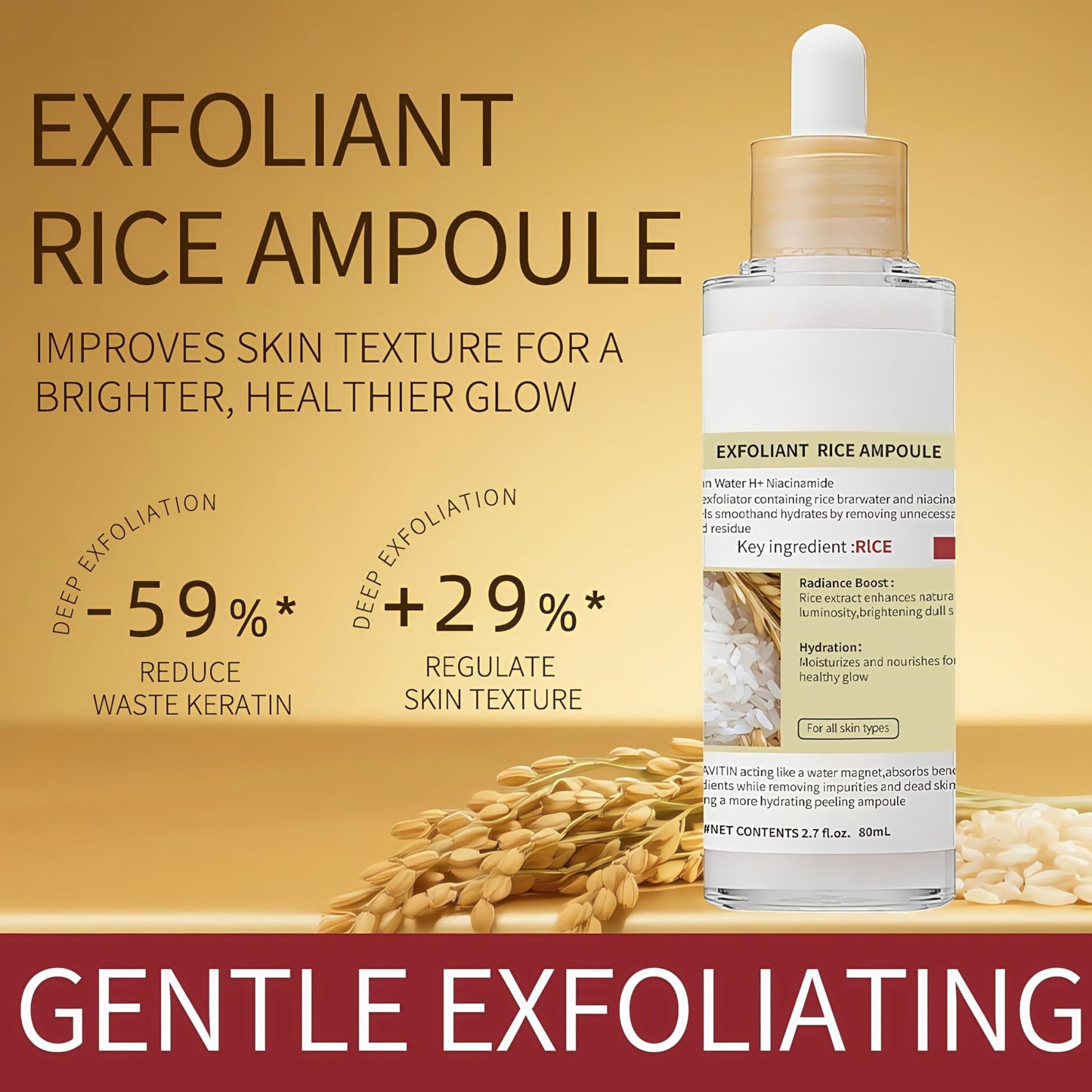 Peel Shot Glow Rice Ampoule Duo (White+Black),New Soft Rice Exfoliating Face and Body, Black and White Rice Exfoliant for All Skin Types, Gentle Peel & Deep Hydration